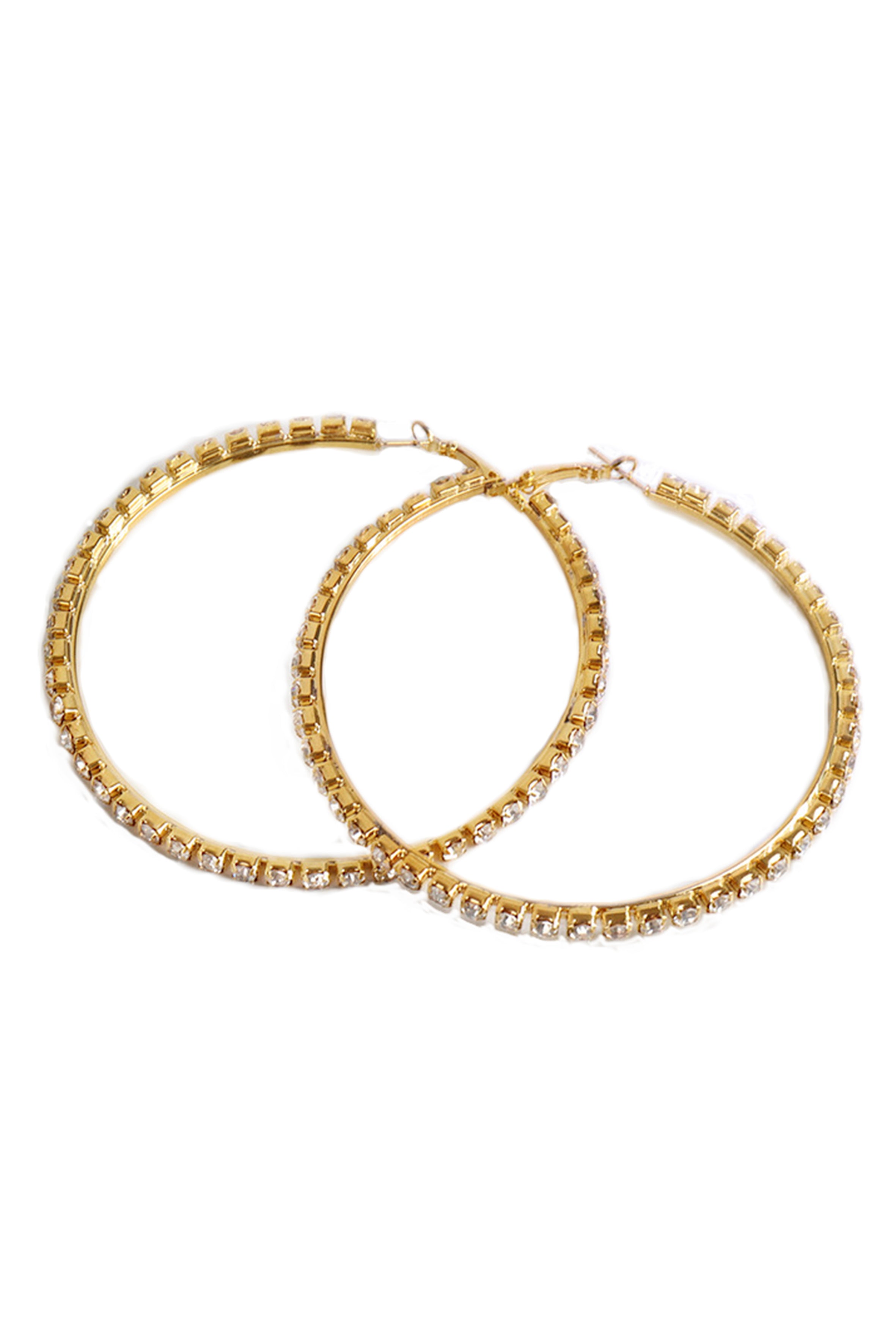 7CM Rhinestone Hoop Earrings E6729