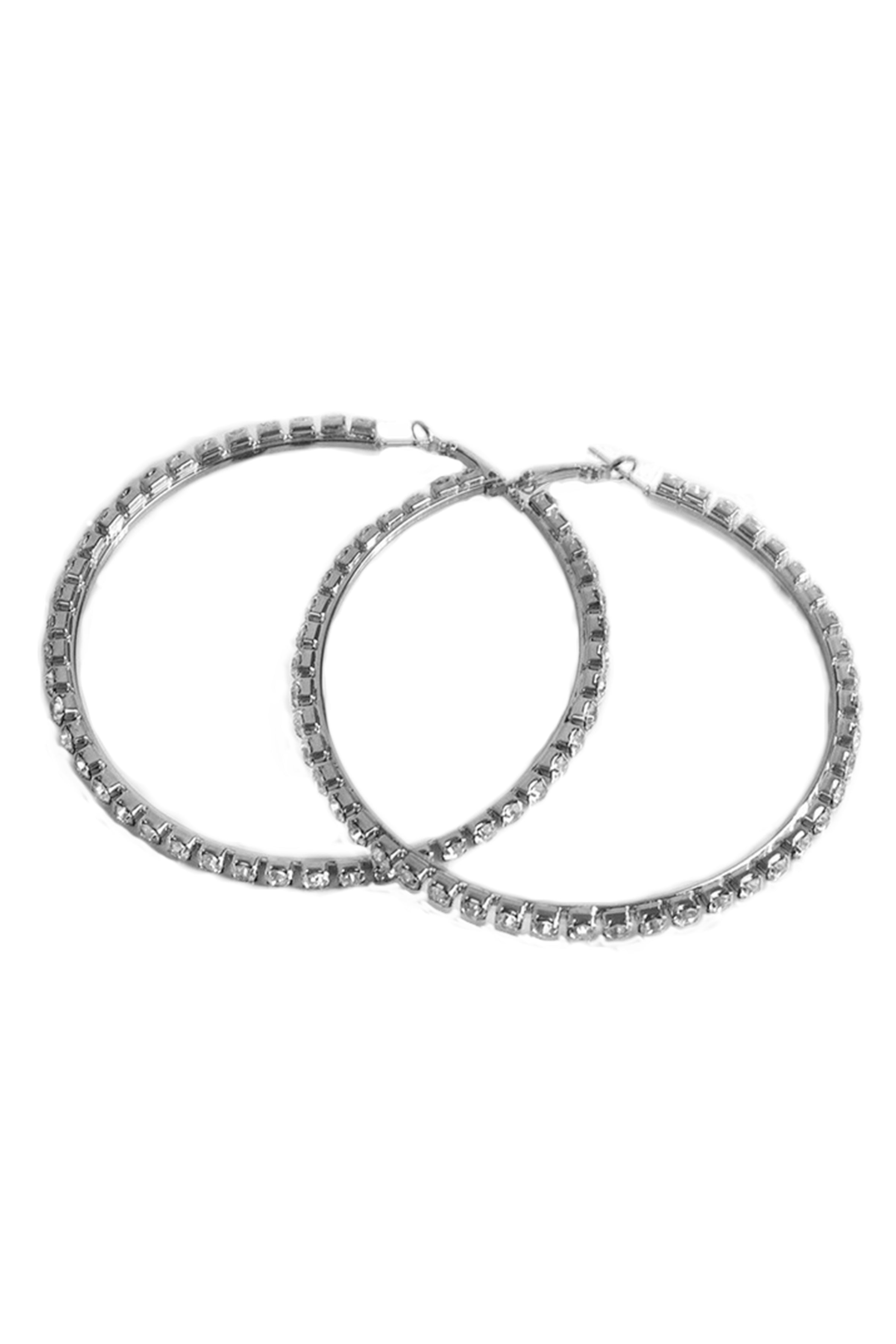 7CM Rhinestone Hoop Earrings E6729