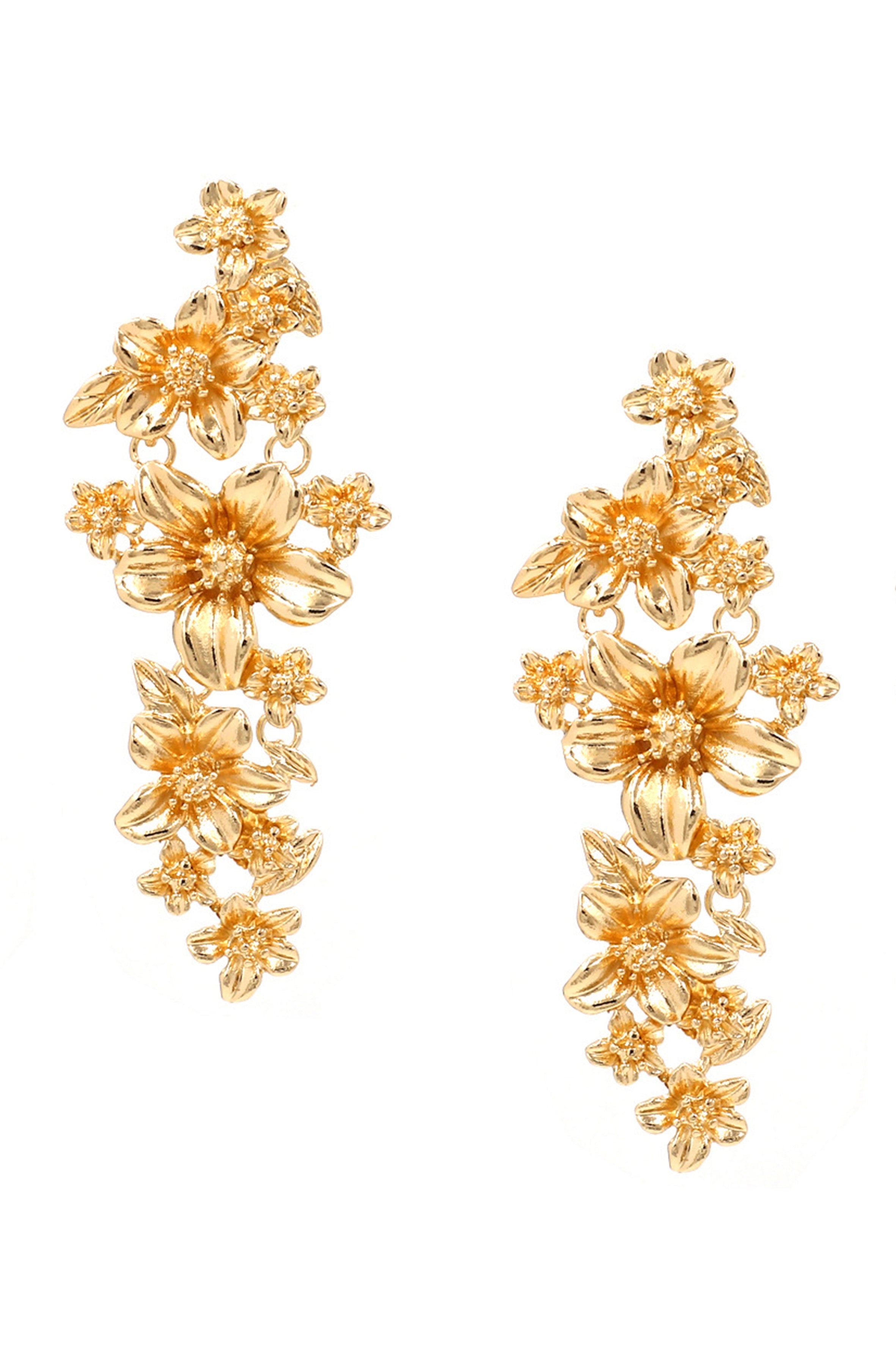 Floral Alloy Earrings E6750