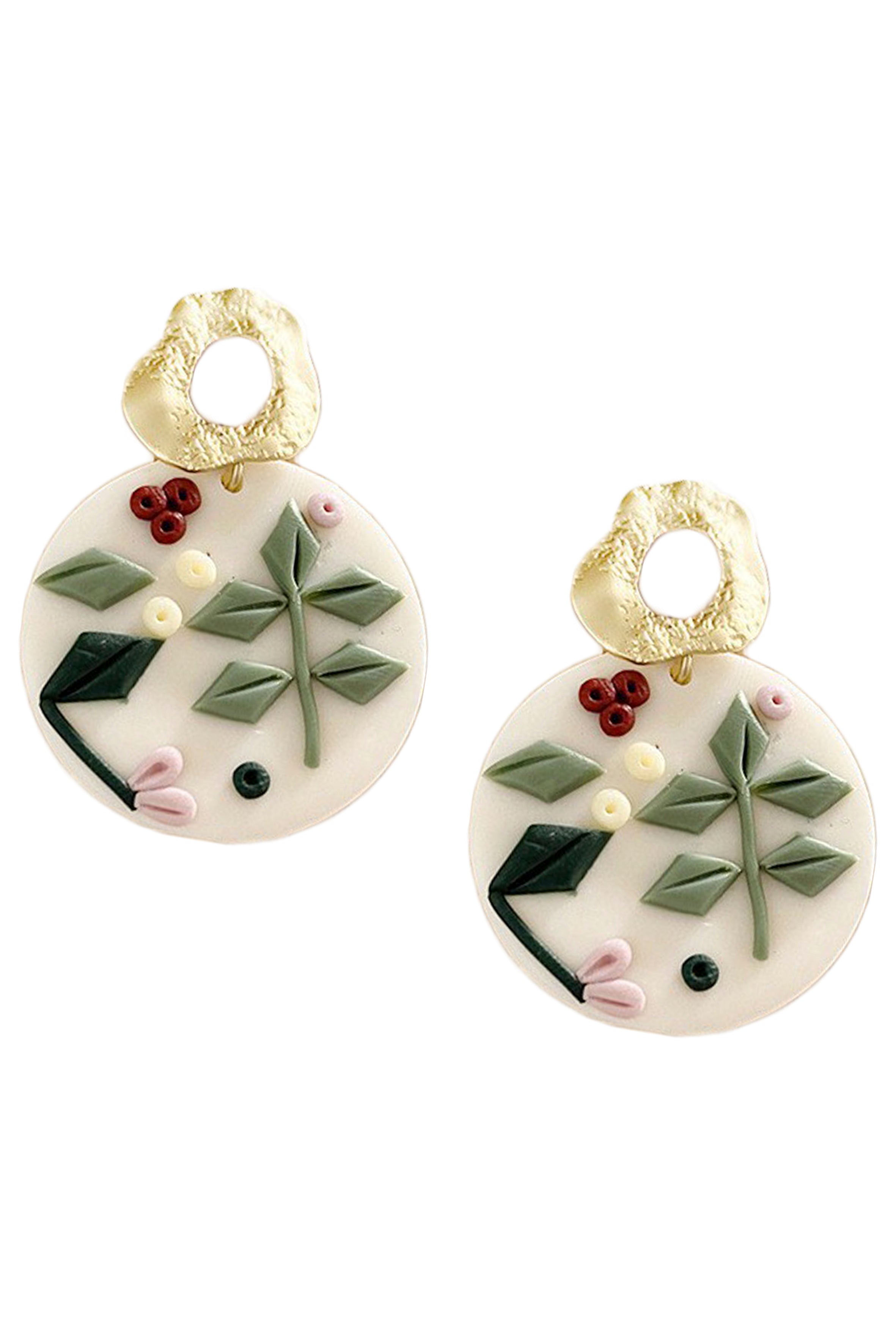 Floral Polymer Clay Earrings E6835