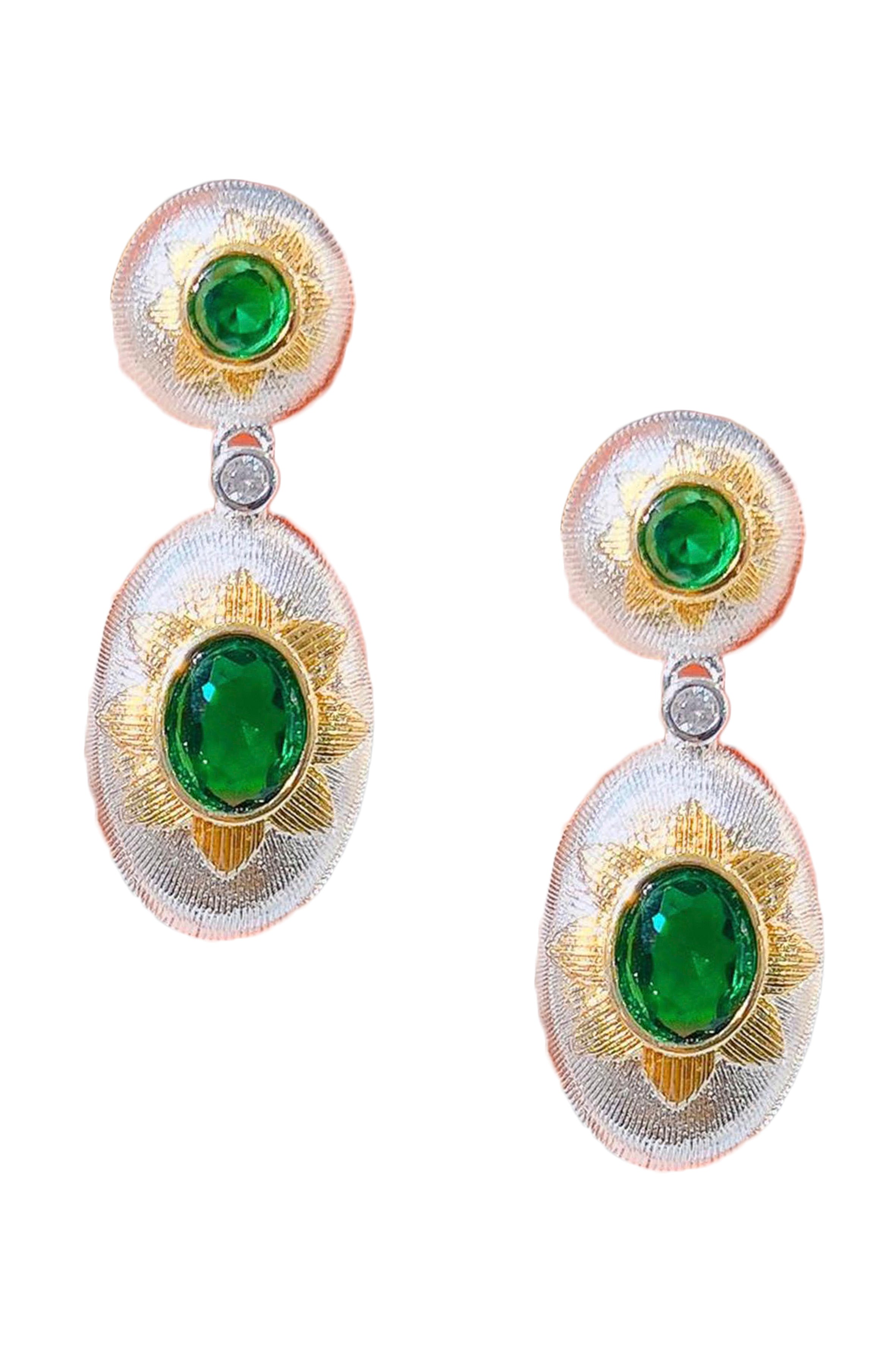 Pendientes barrocos de circonita cúbica E6882