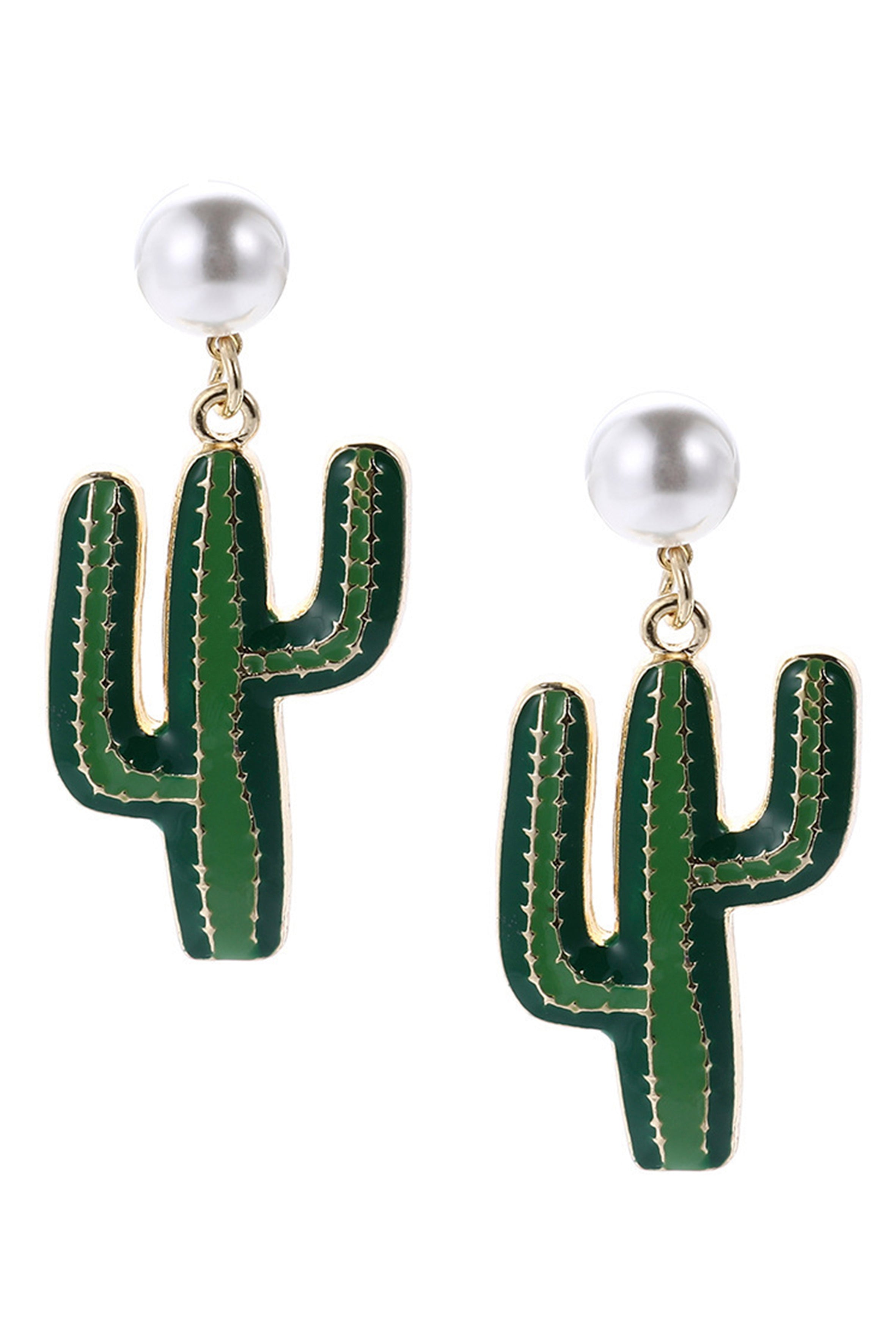 Pendientes de aleación de cactus E6913