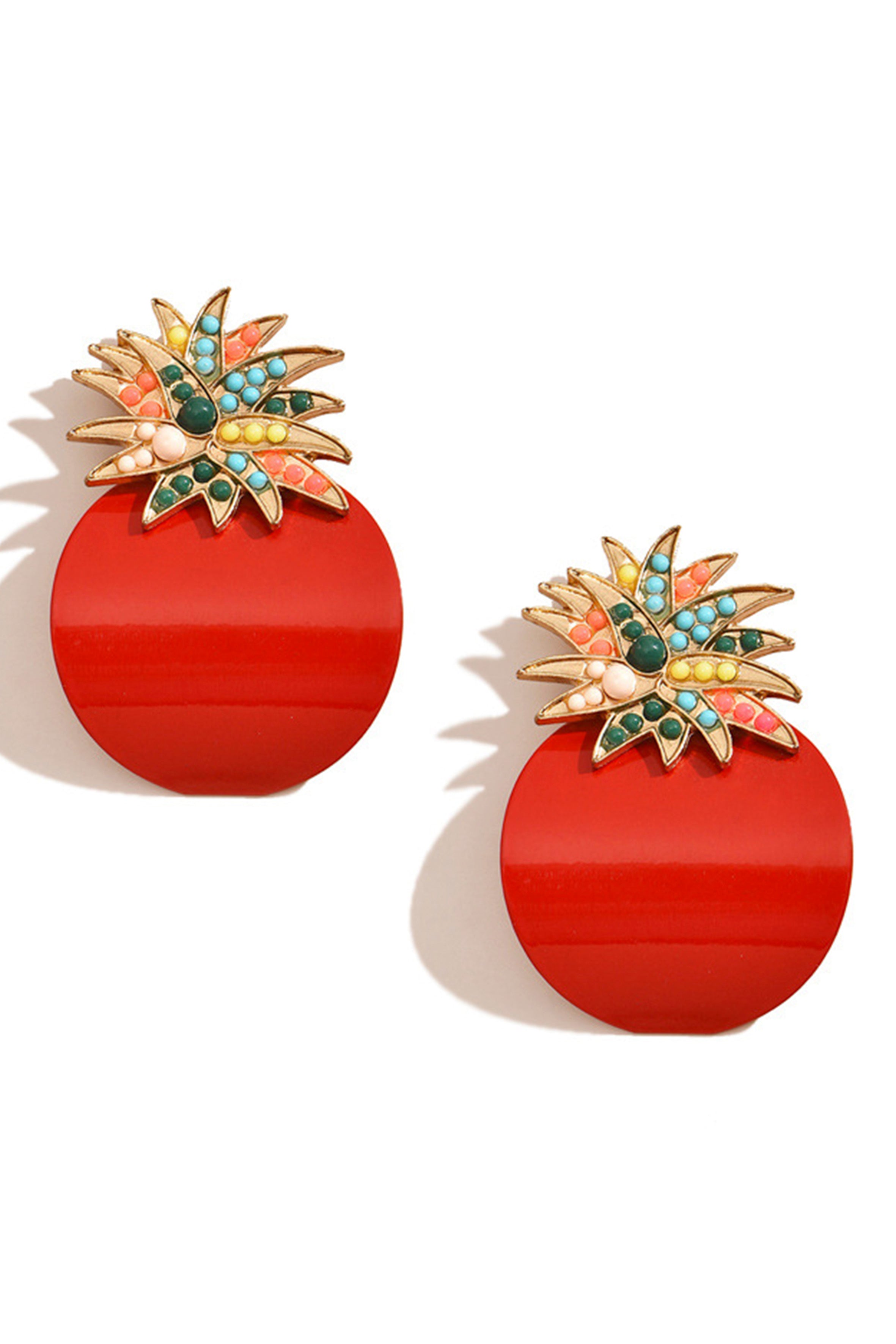 Pendientes de piña con diamantes de imitación E6948