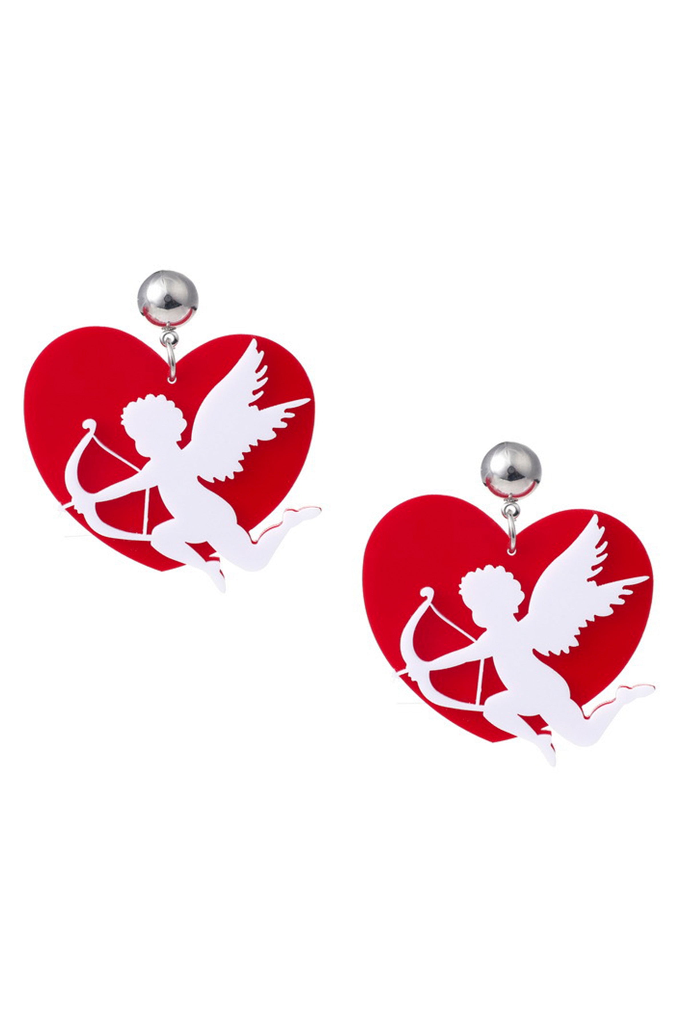Cupid Love Acrylic Earrings E6982