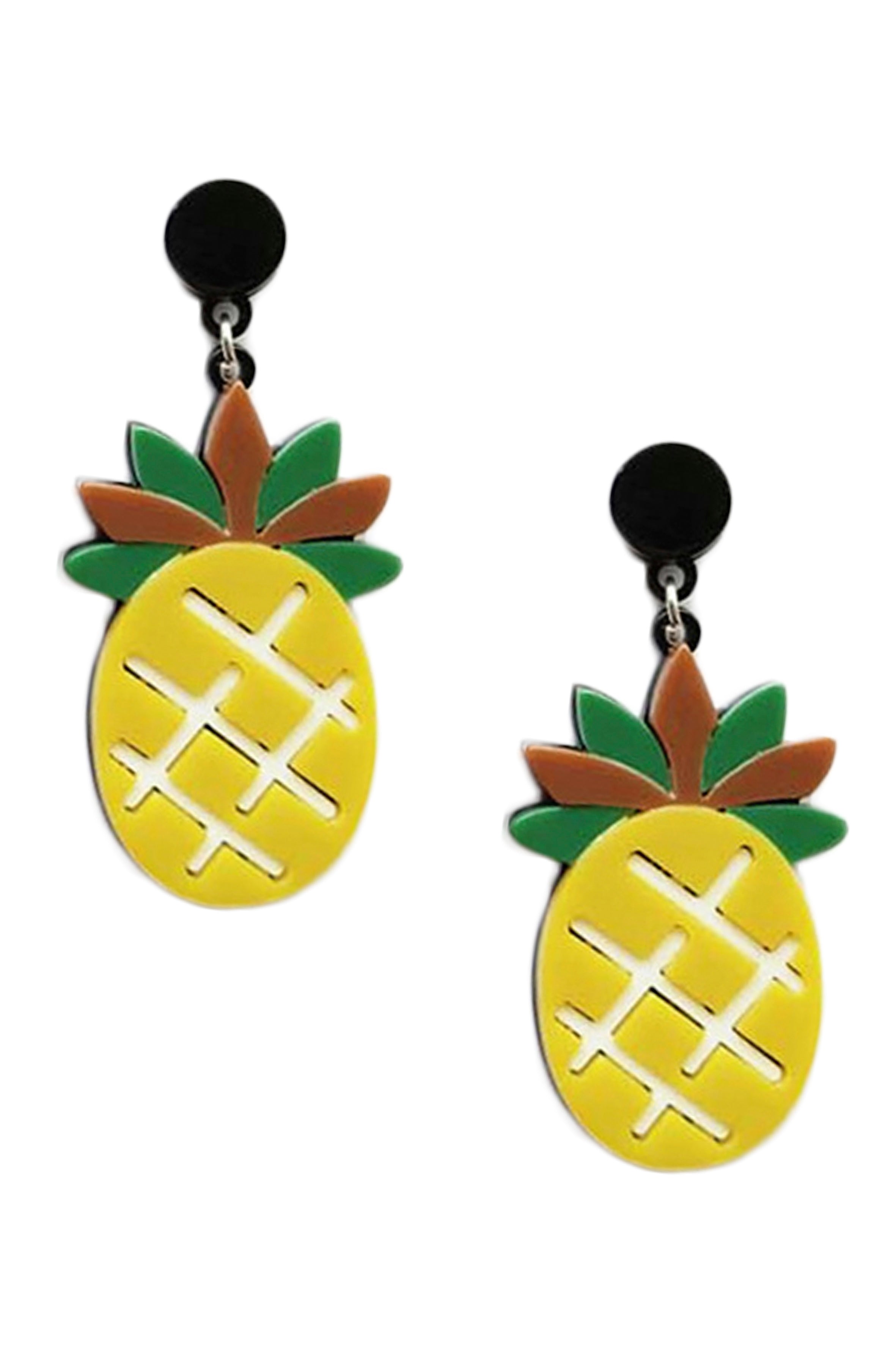 Pineapple Acrylic Earrings E7019