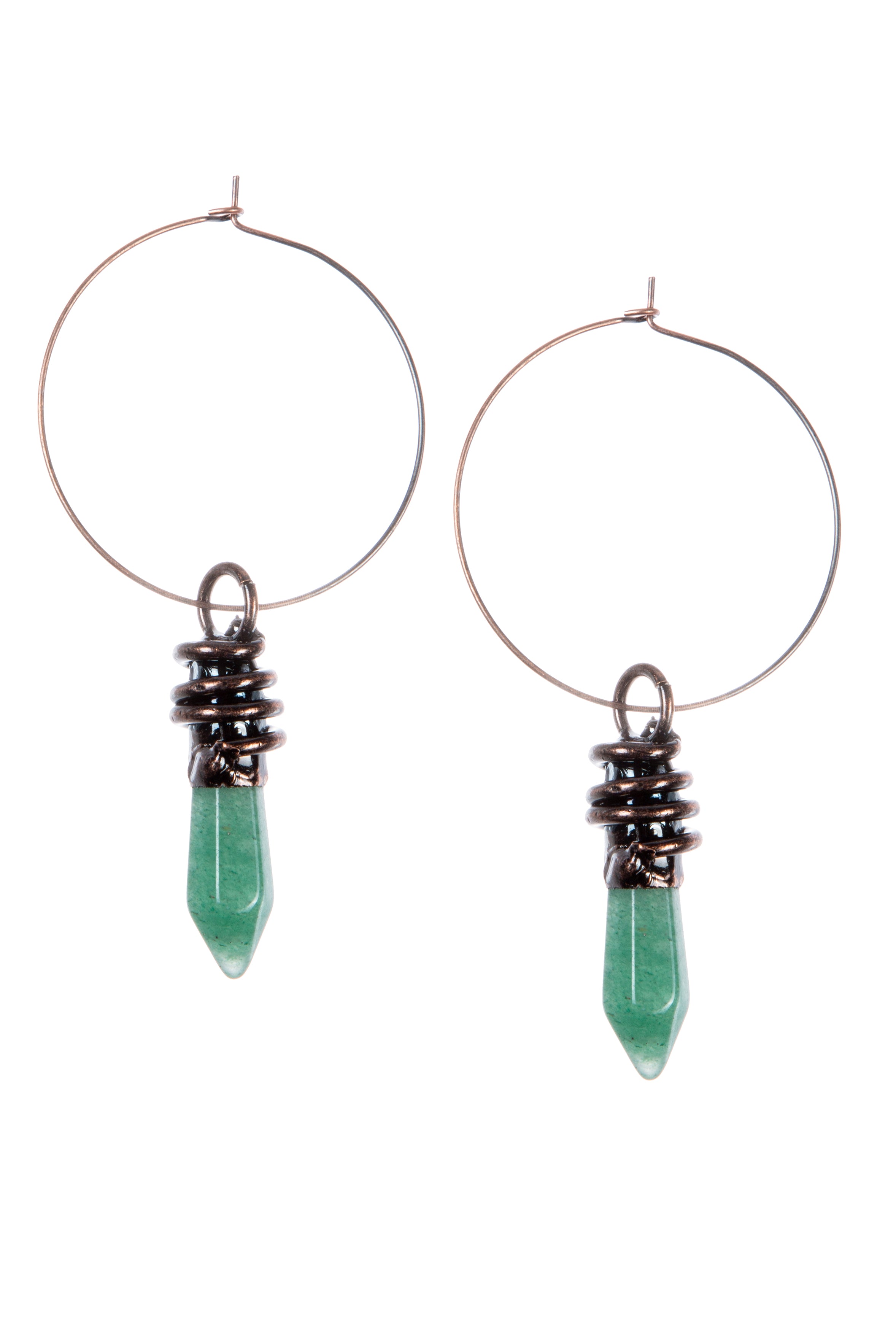 Crystal Column Alloy Hoop Earrings E7030