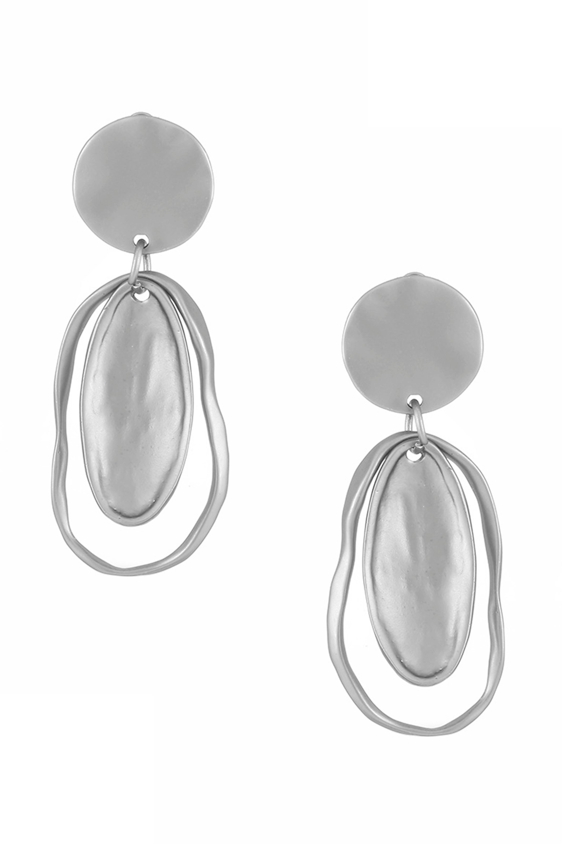 Geometry Oval Alloy Earrings E7049