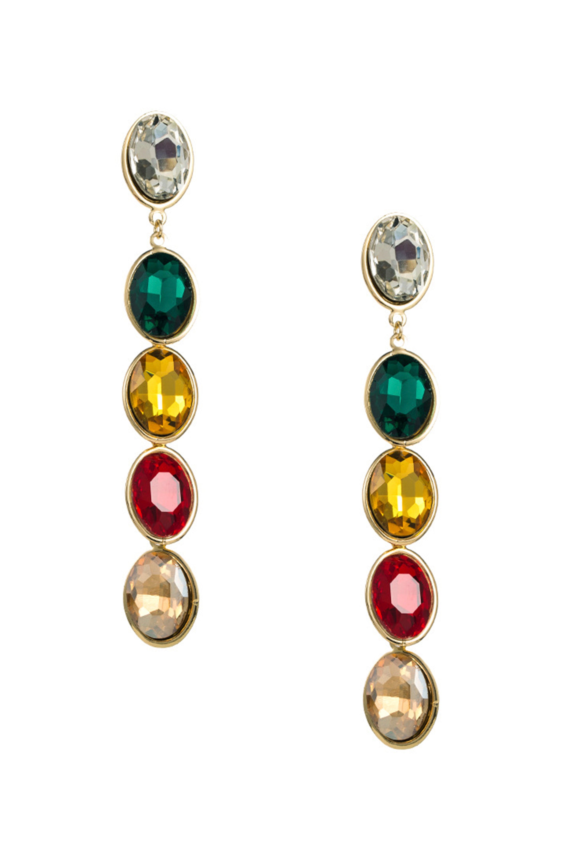 Glass Drill Chain Earrings E7090