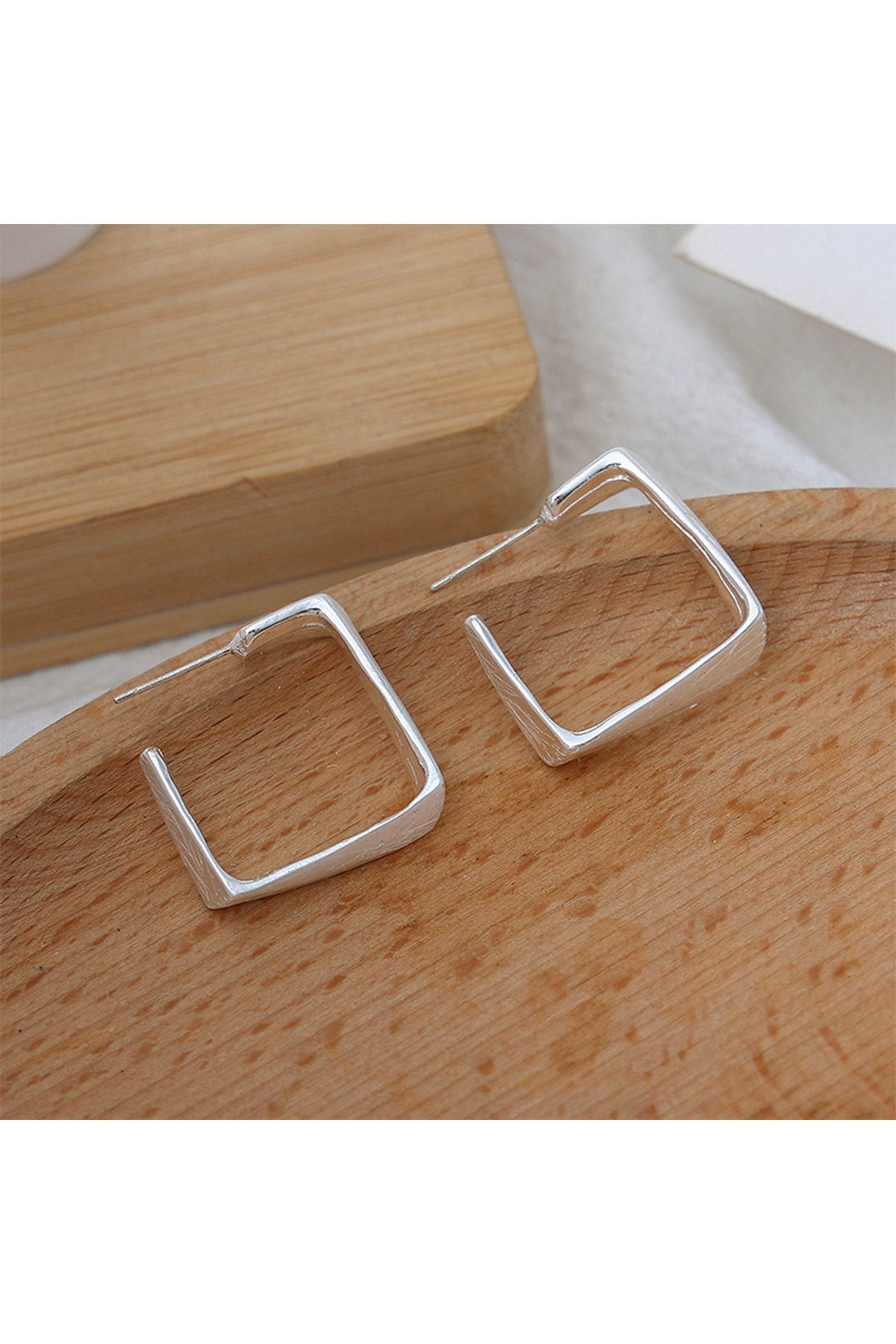 Pendientes de aleación cuadrados E7130