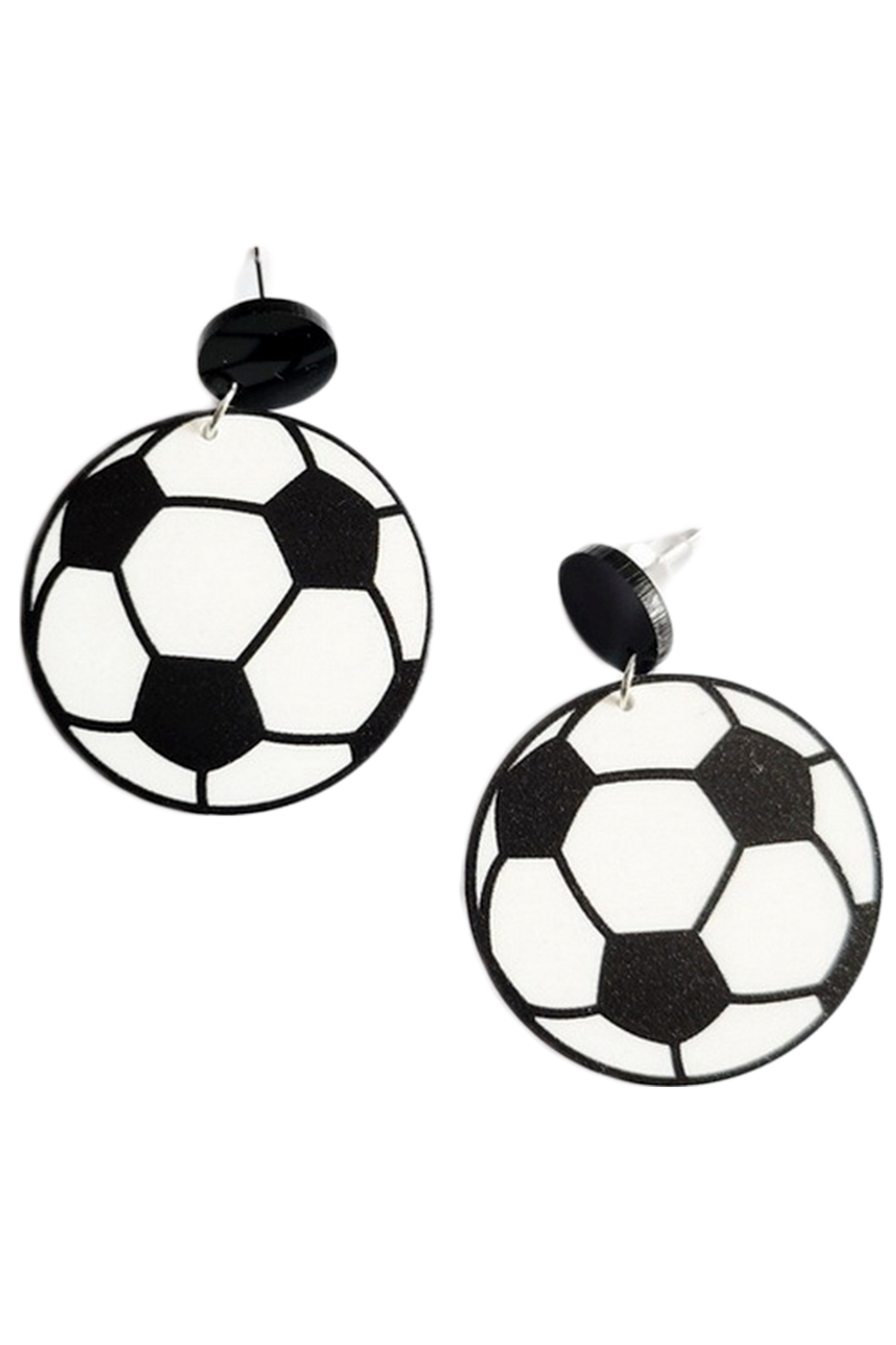 Pendientes acrílicos de fútbol E7242
