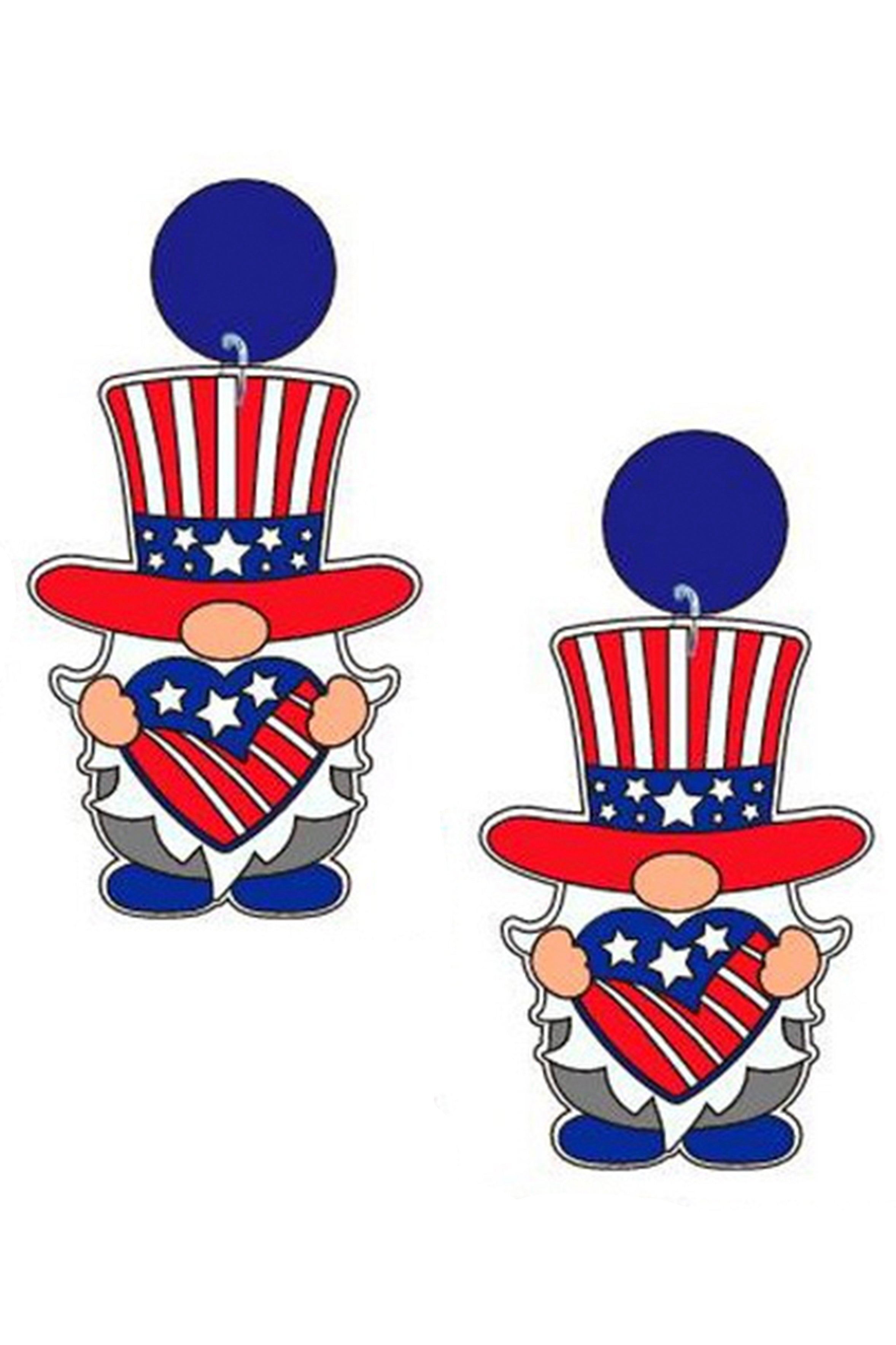American Flag Goblin Acrylic Earrings E7244