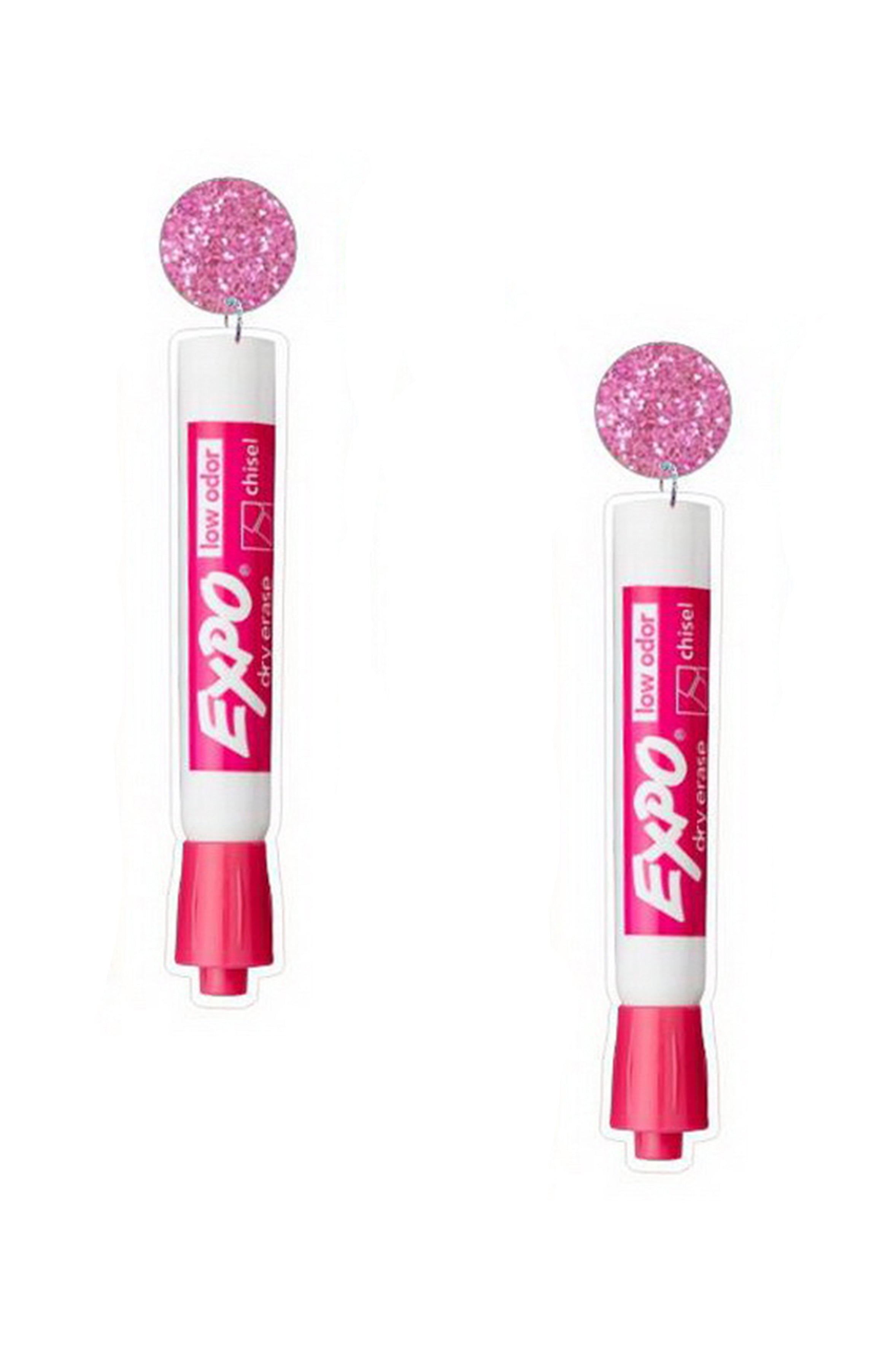 Marker Pen Teacher Acrylic Earrings E7249