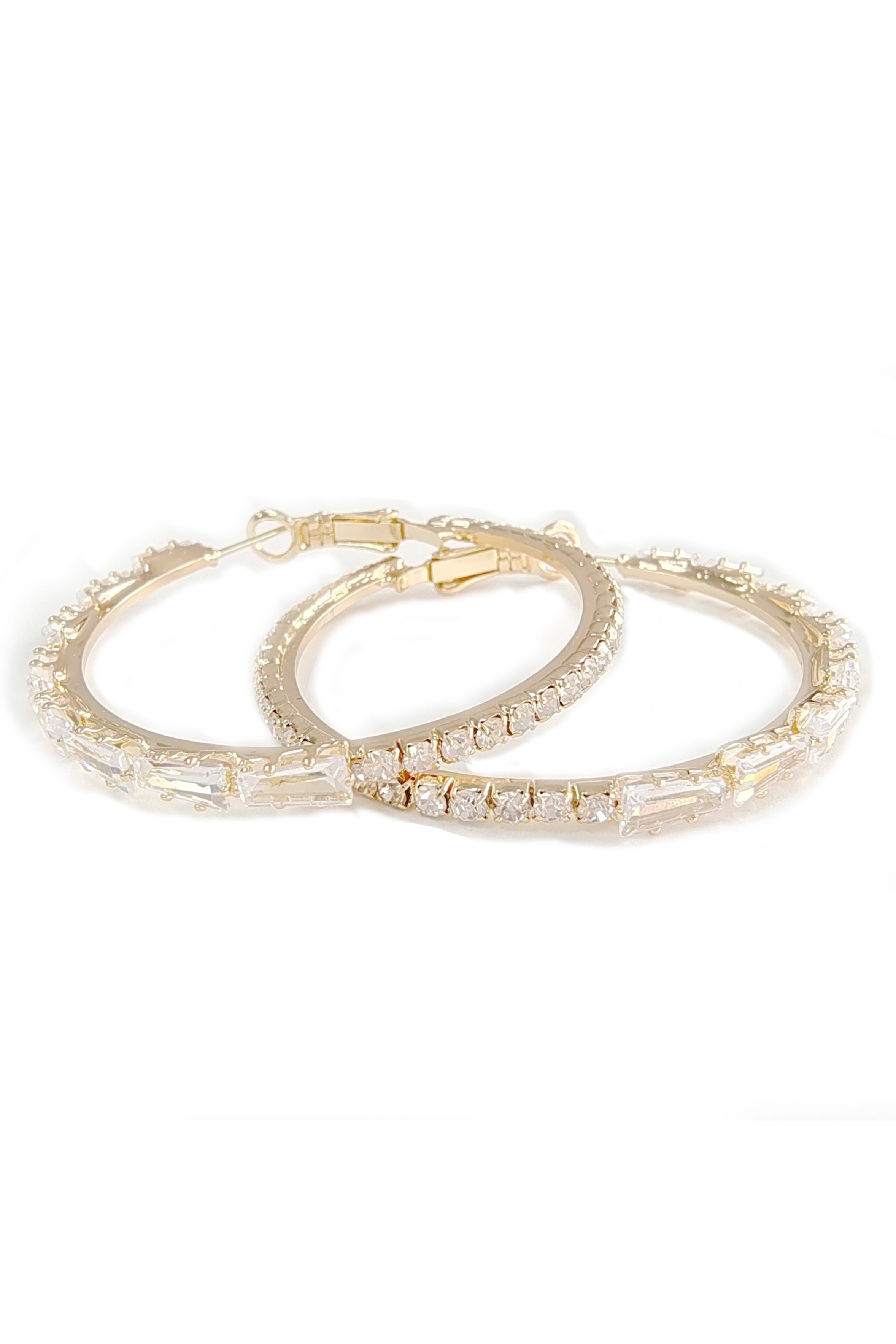 Cubic Zirconia Hoop Earrings E7310