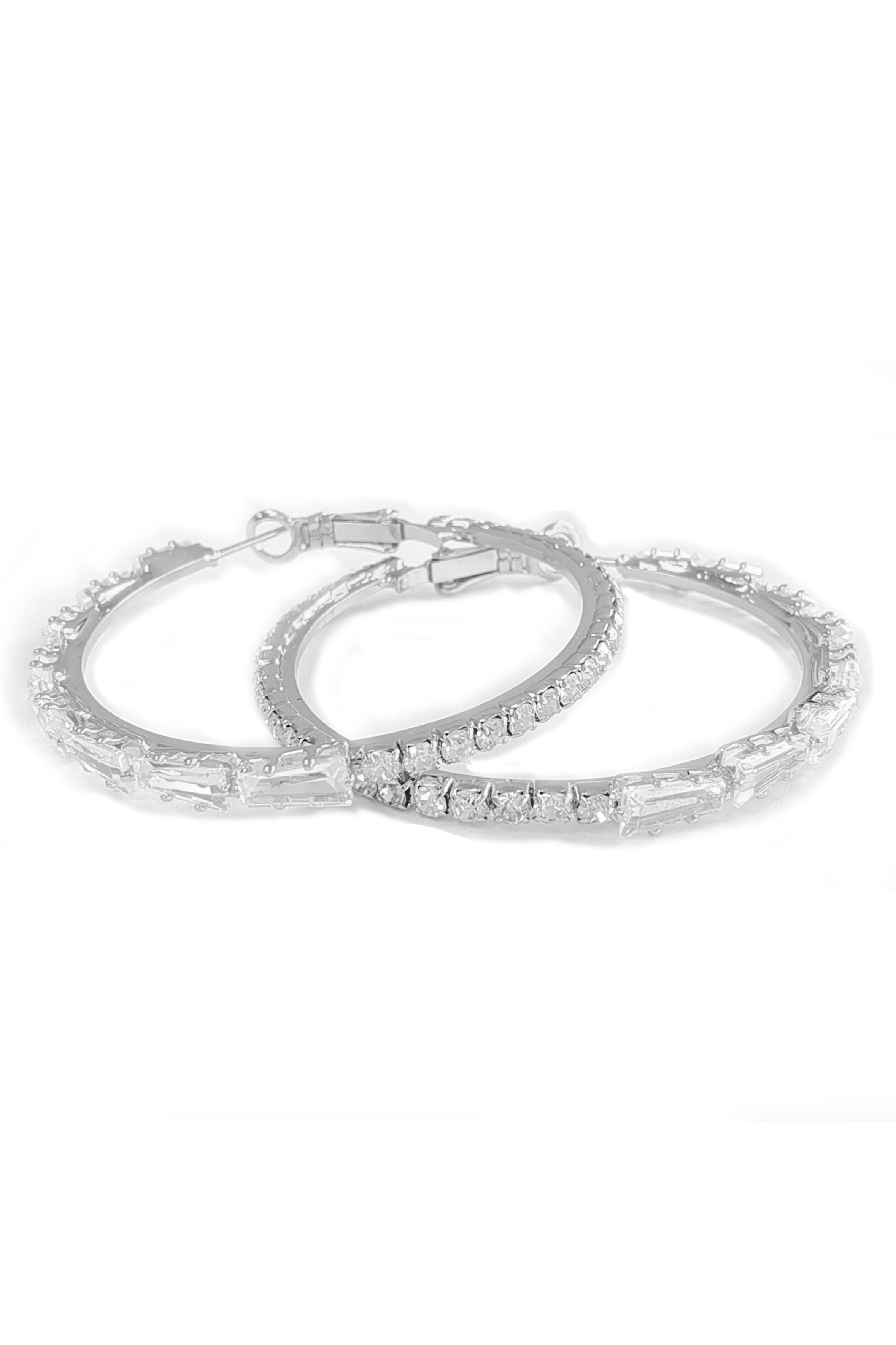 Cubic Zirconia Hoop Earrings E7310