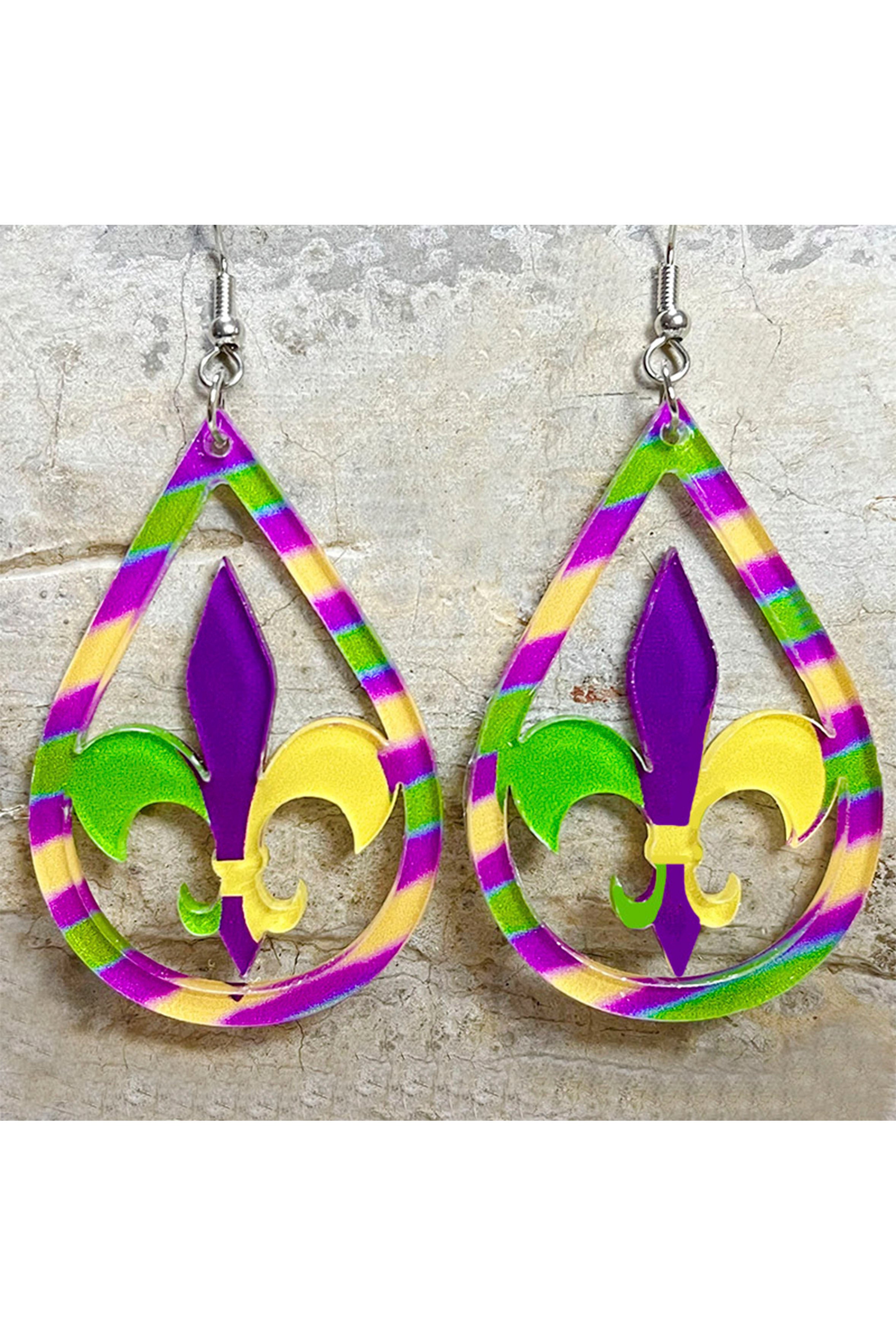 Teardrop Acrylic Earrings E7341