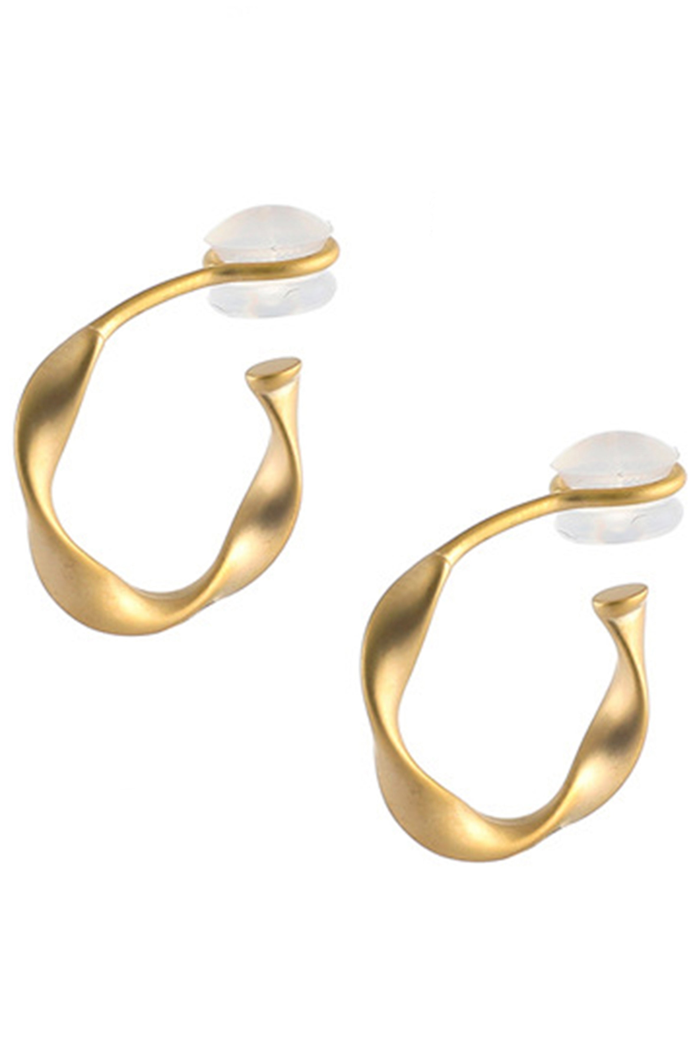 Pendientes de clip de aleación torcida E7370