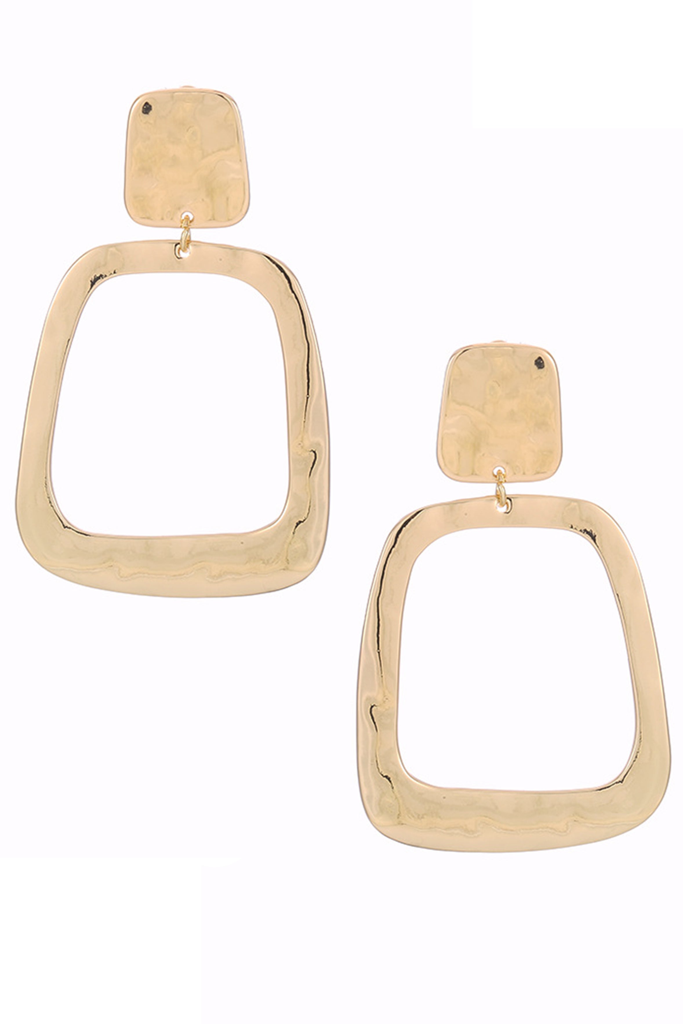 Pendientes de clip de aleación cuadrada E7439