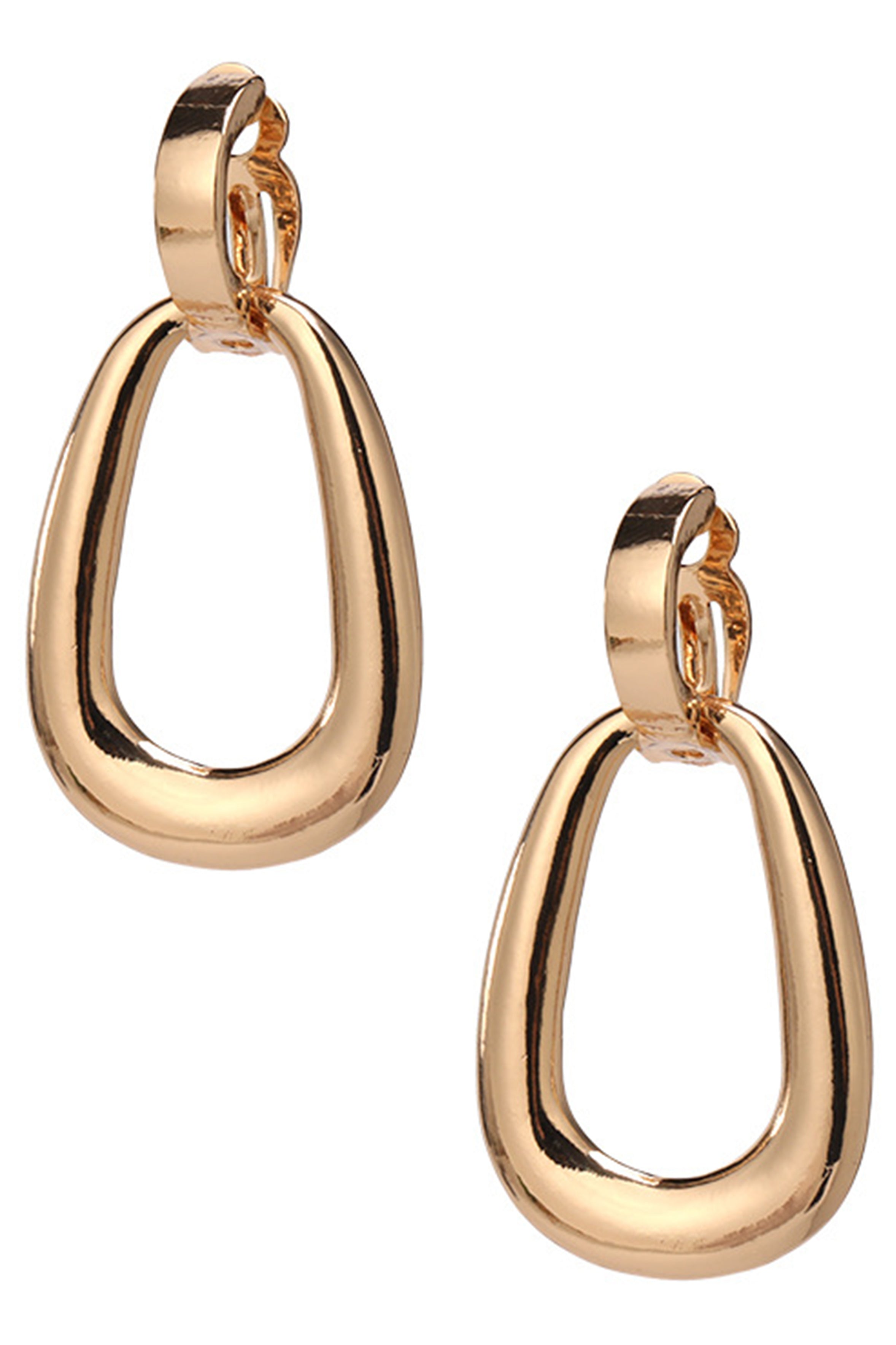 Teardrop Alloy Clip On Earrings E7441