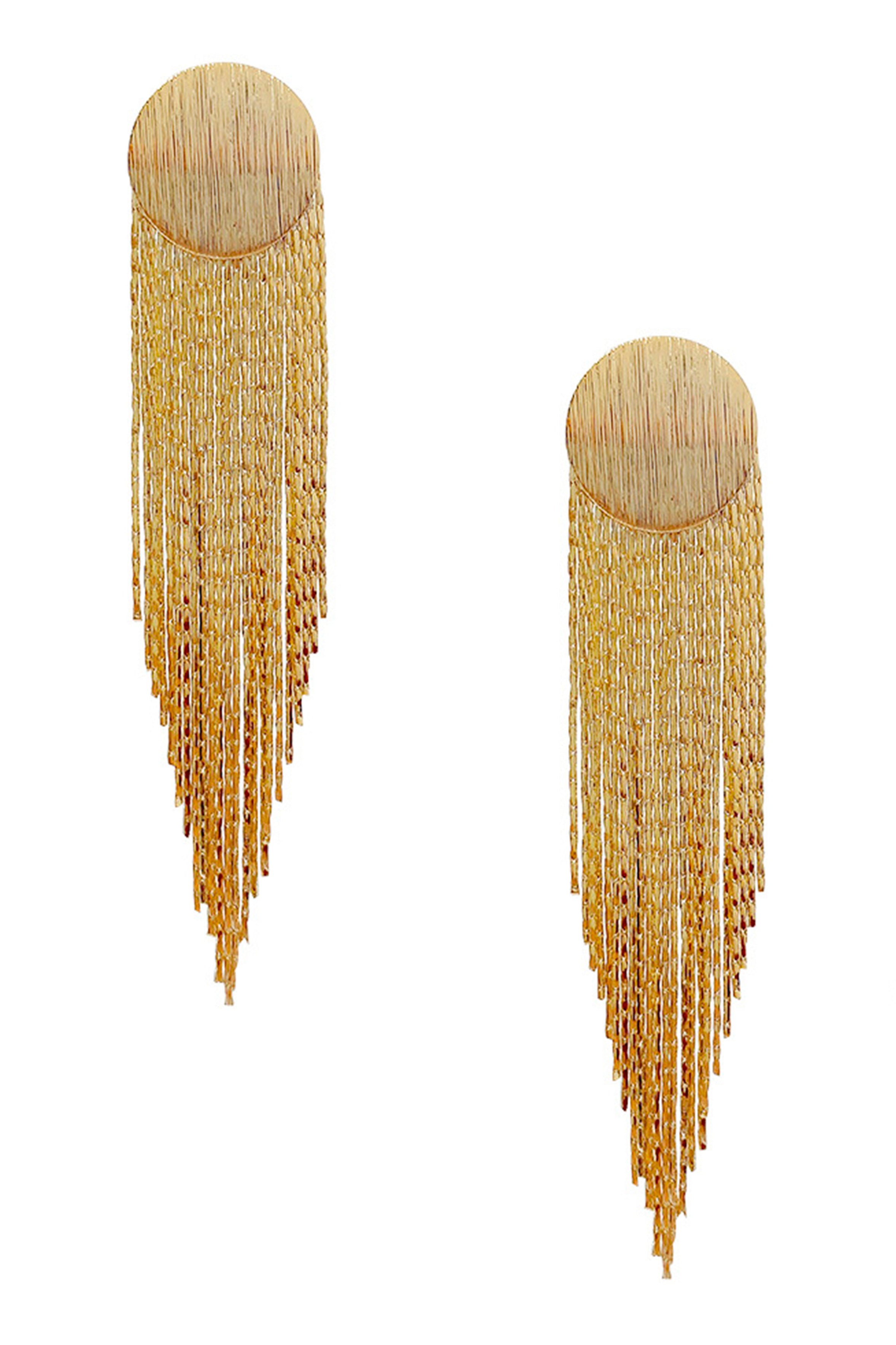 Pendientes de aleación con borlas circulares E7489