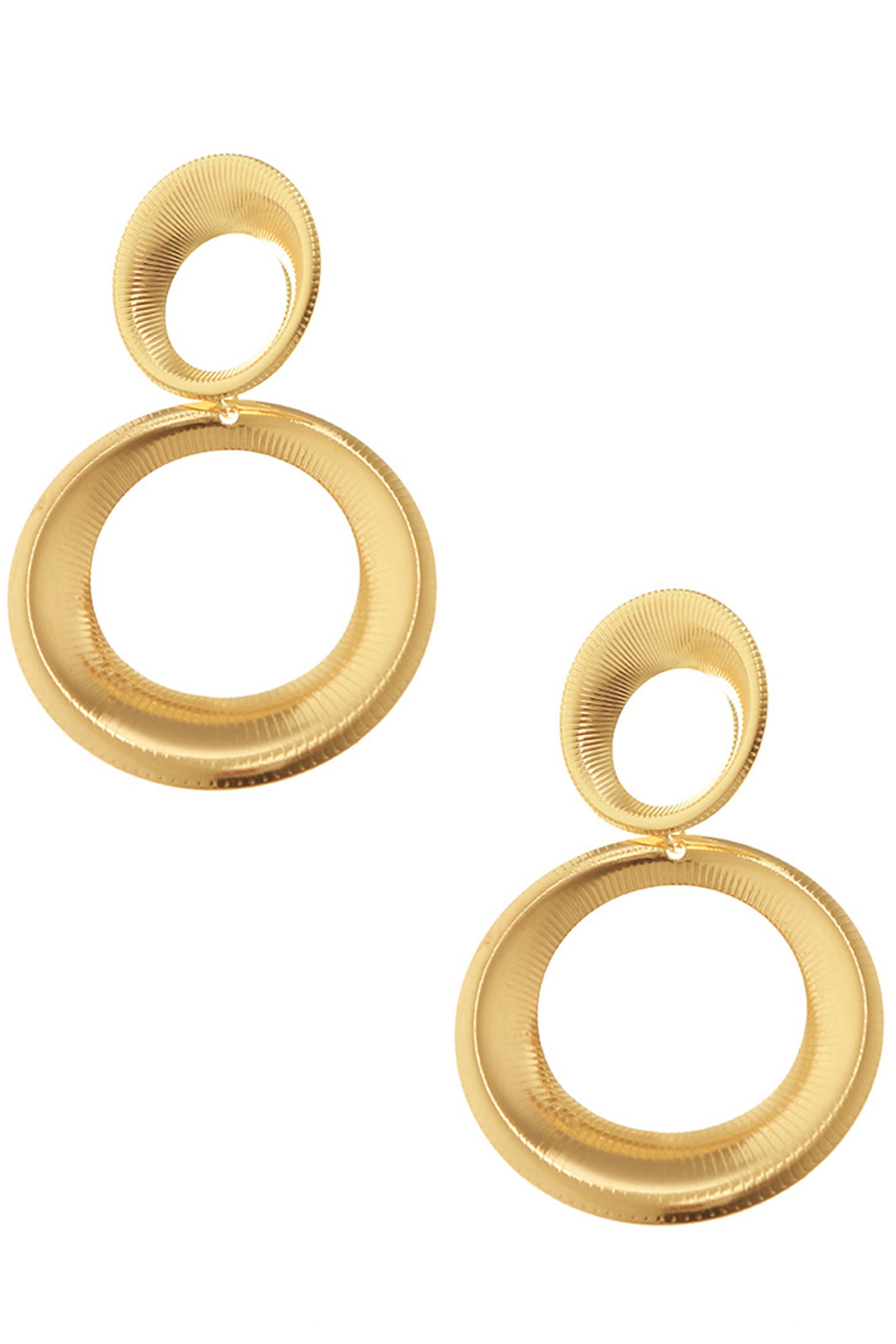 Pendientes de aleación con forma de círculo geométrico E7552