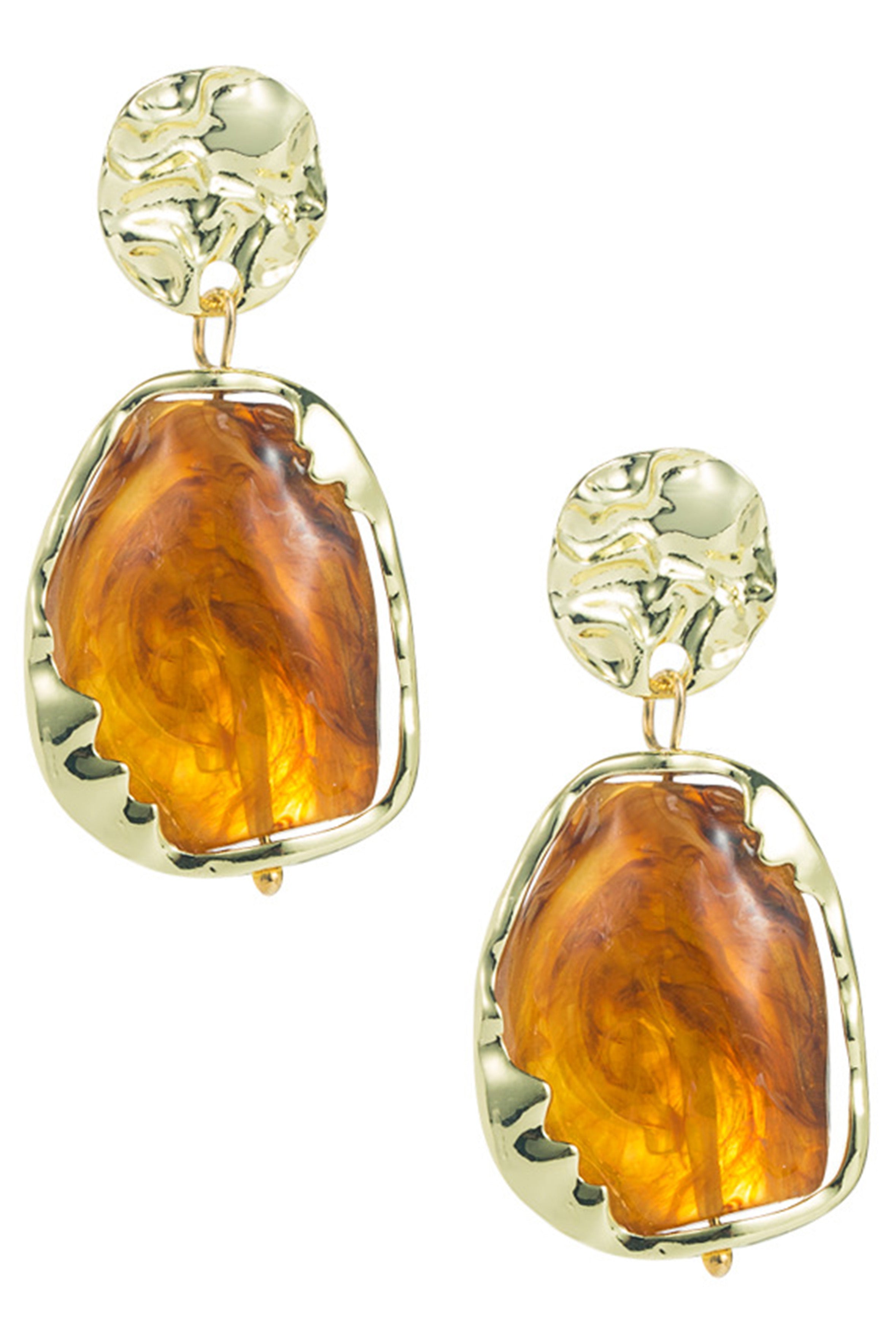 Pendientes irregulares de resina E7560