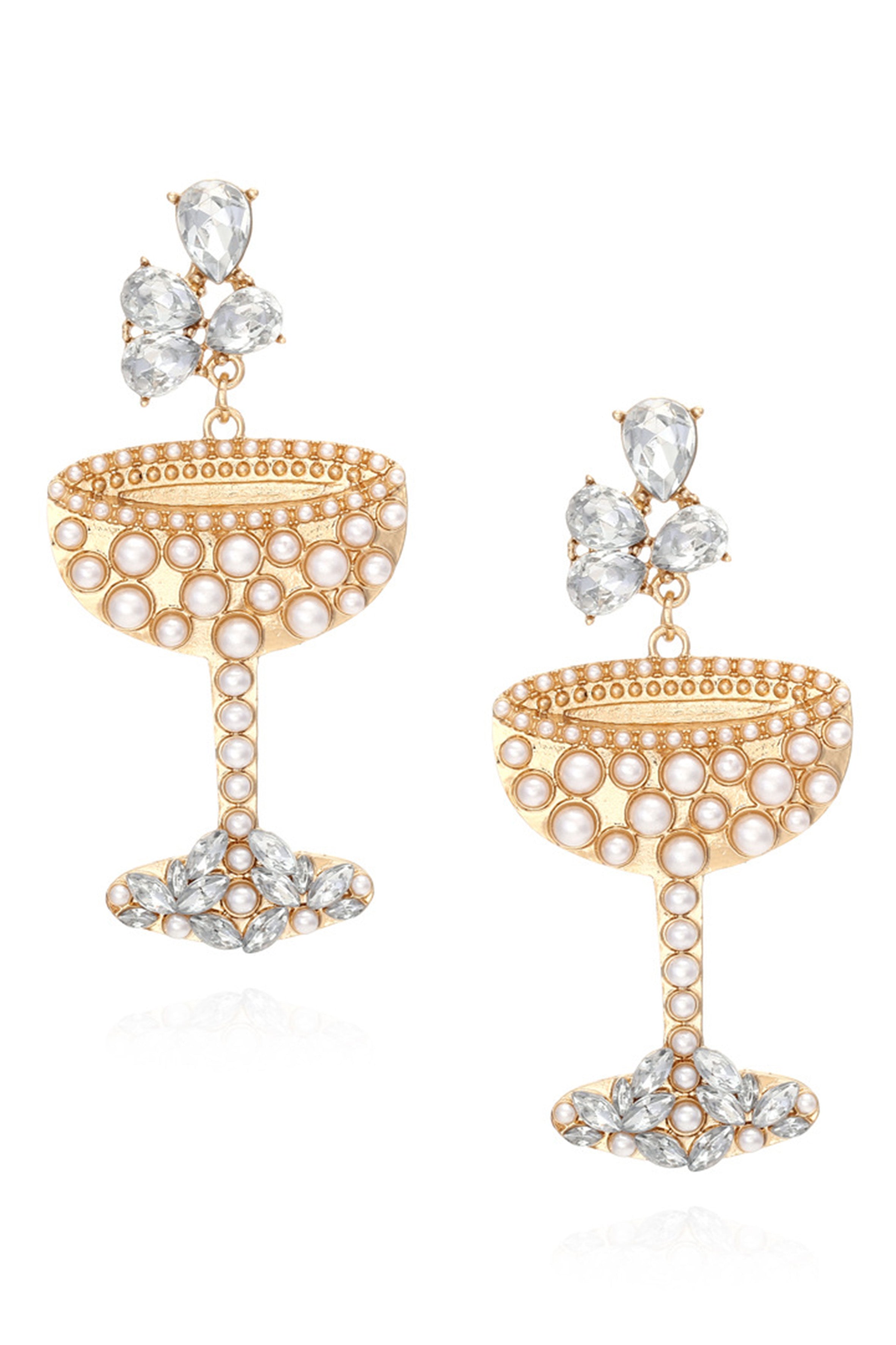 Goblet Rhinestone Earrings E7836