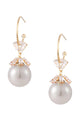 Pearl Rhinestone Hoop Earrings E7865
