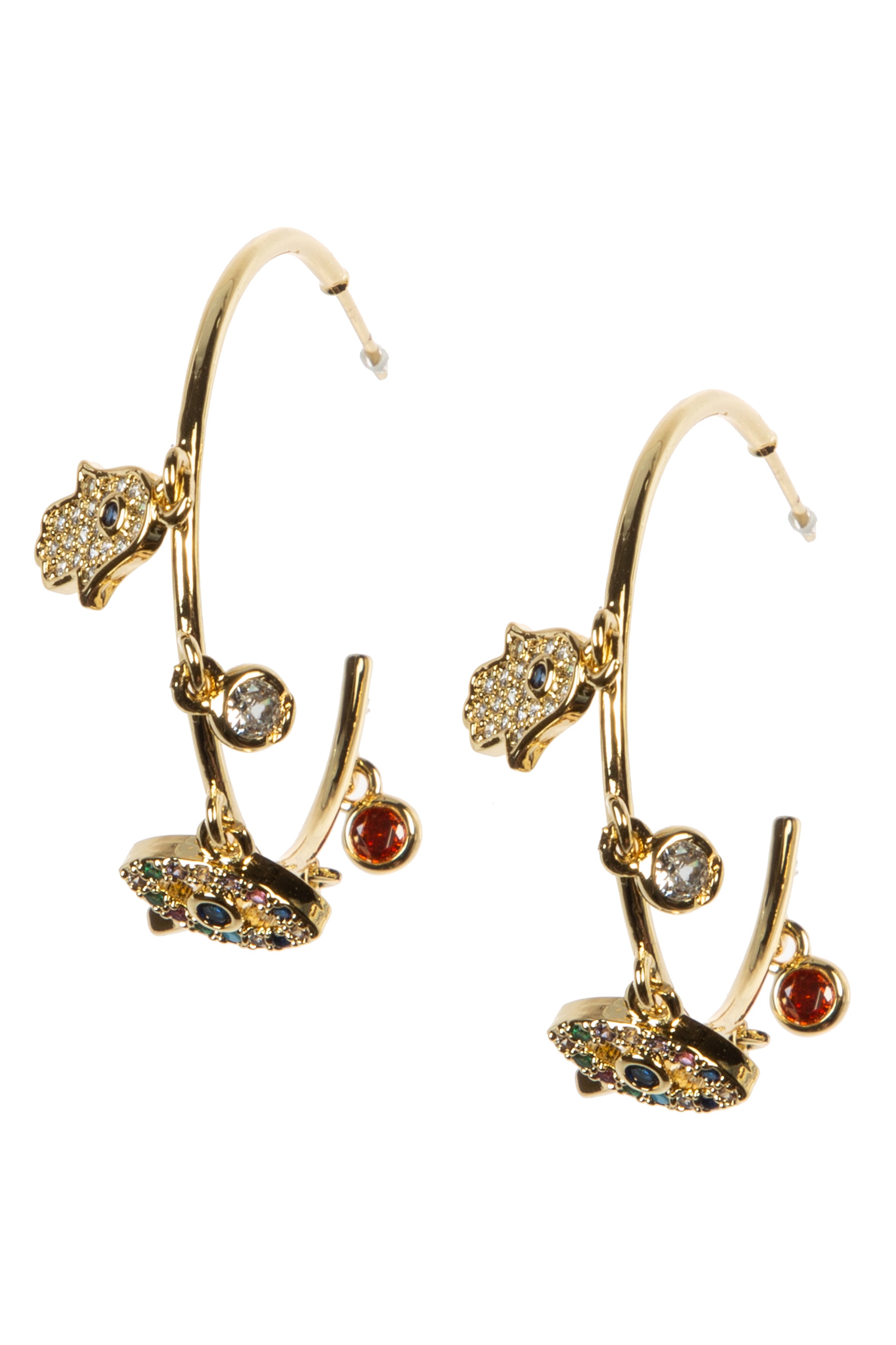 Palm Hoop Cubic Zirconia Earrings E7895