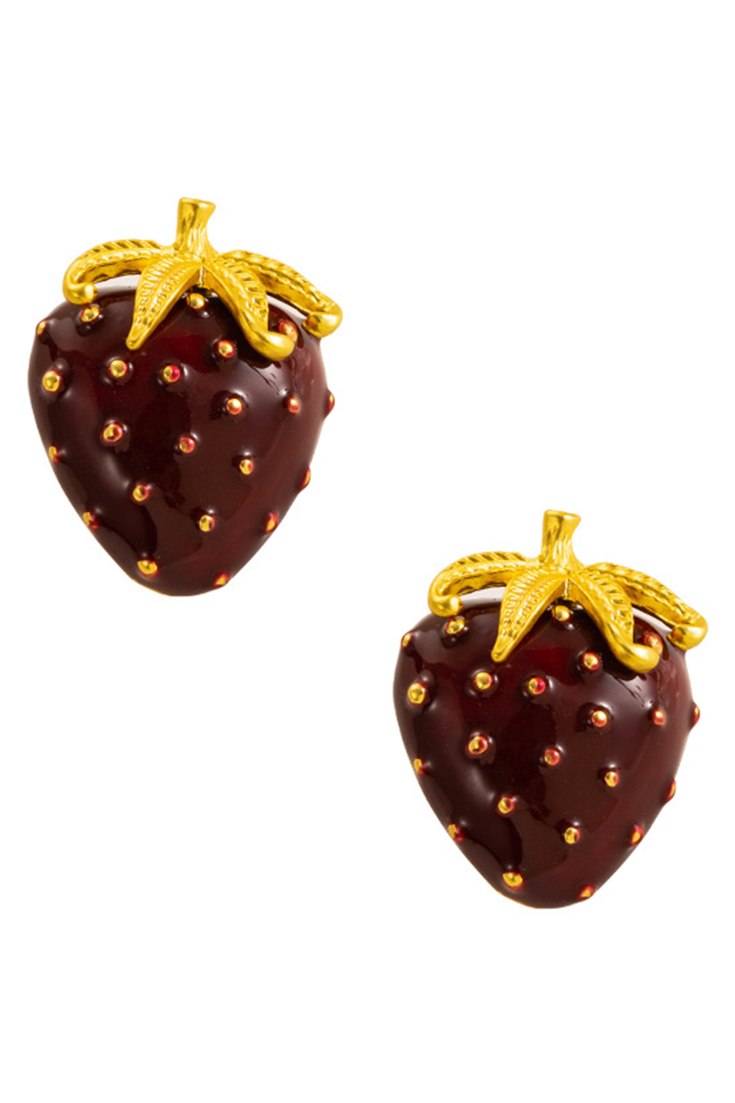 Pendientes de aleación con forma de fresa E8015