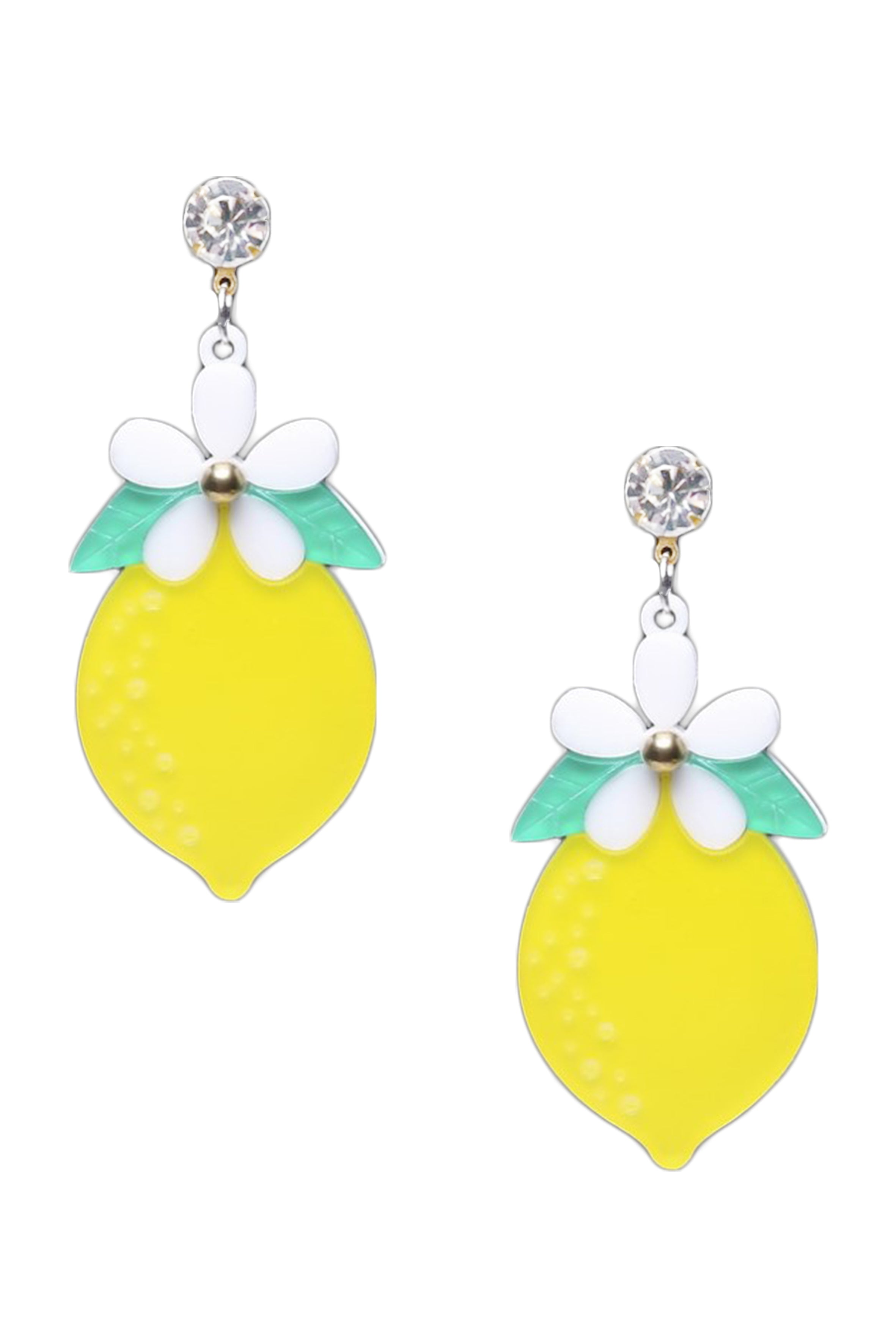 Lemon Acrylic Earrings E8030