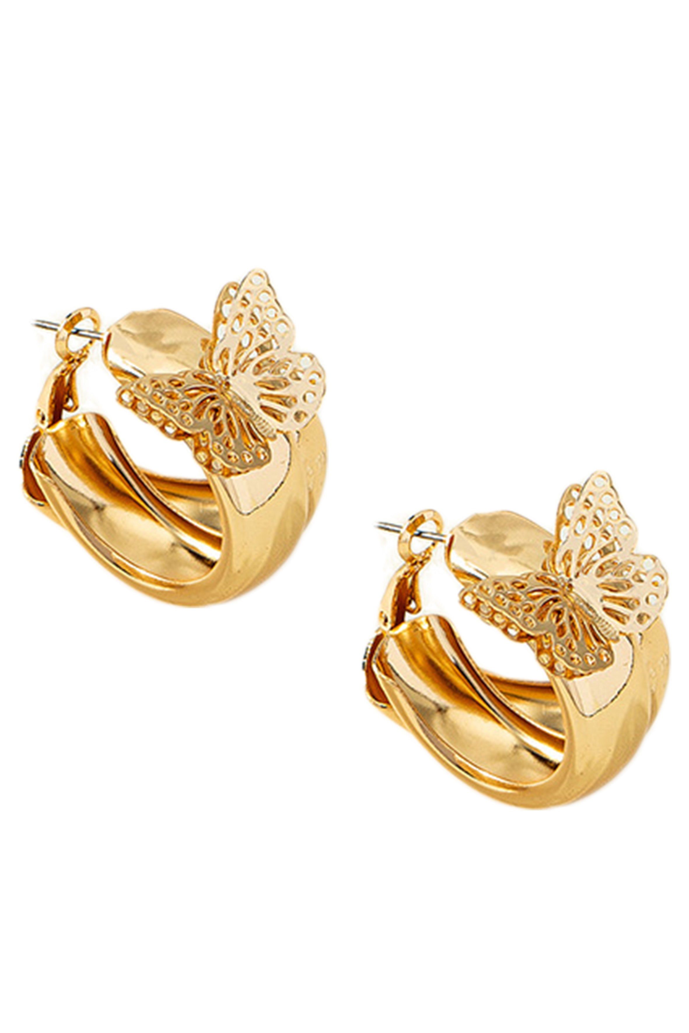 Pendientes de aro de aleación con forma de mariposa E8055