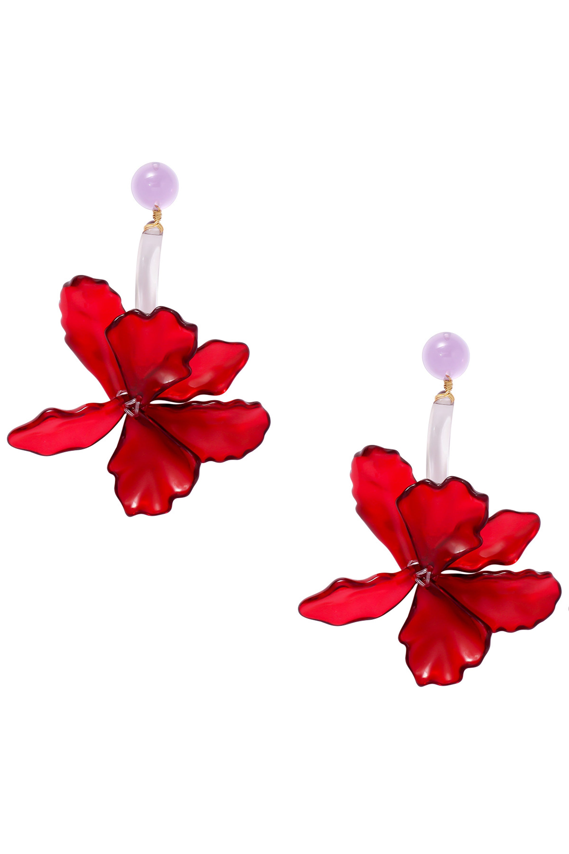 Floral Acrylic Earrings E8113