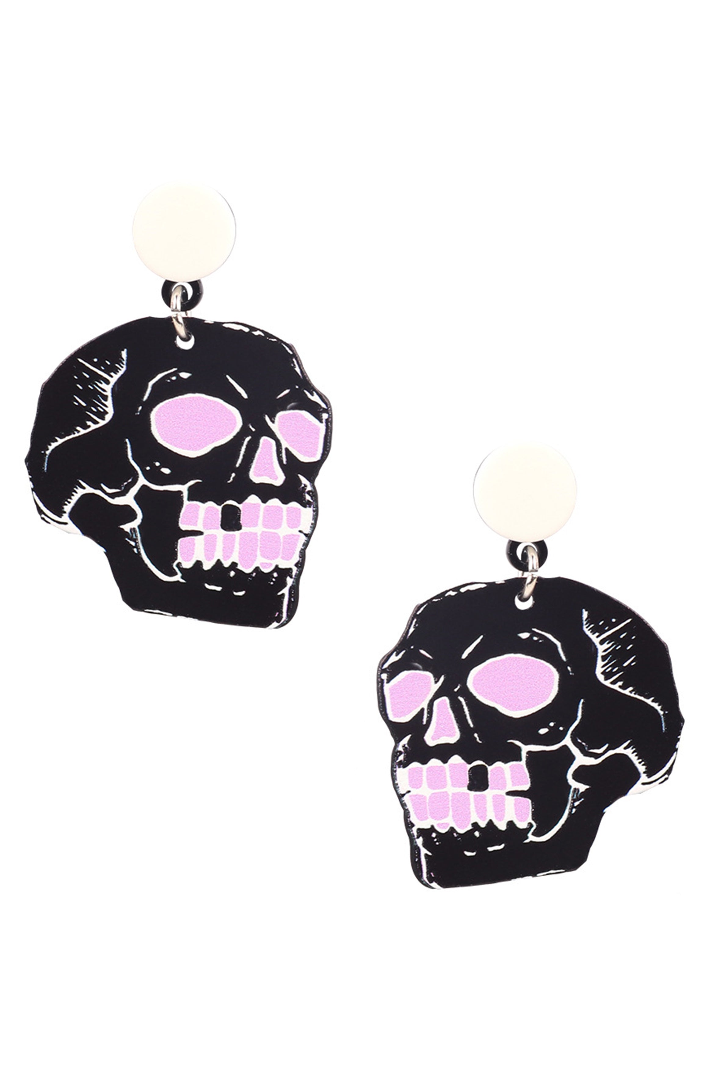 Skull Acrylic Earrings E8164
