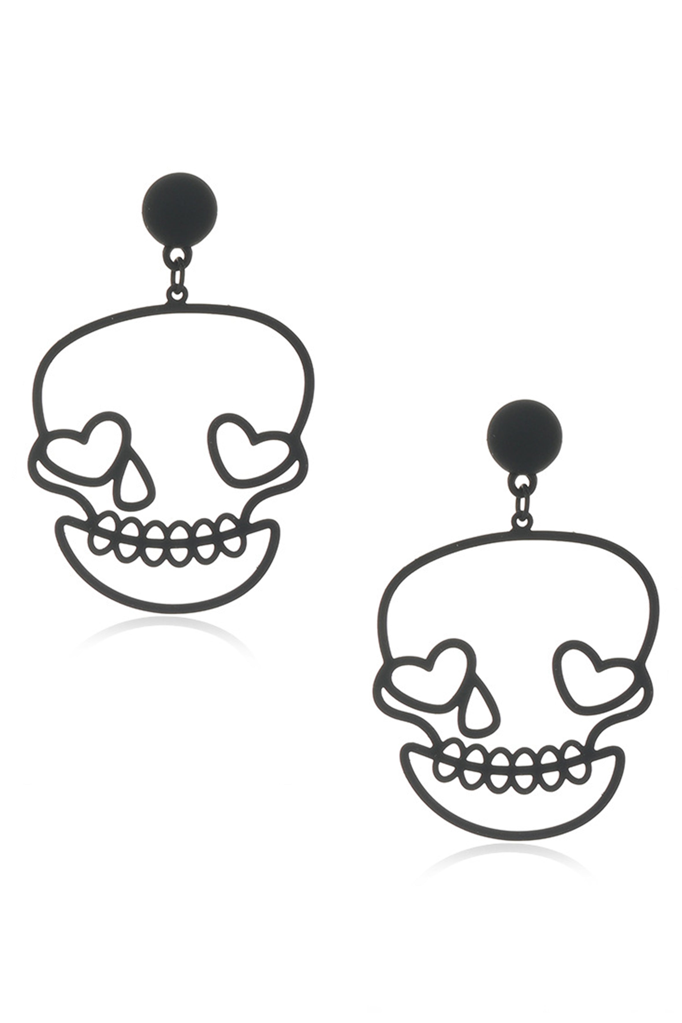 Pendientes de aleación con forma de calavera hueca E8204