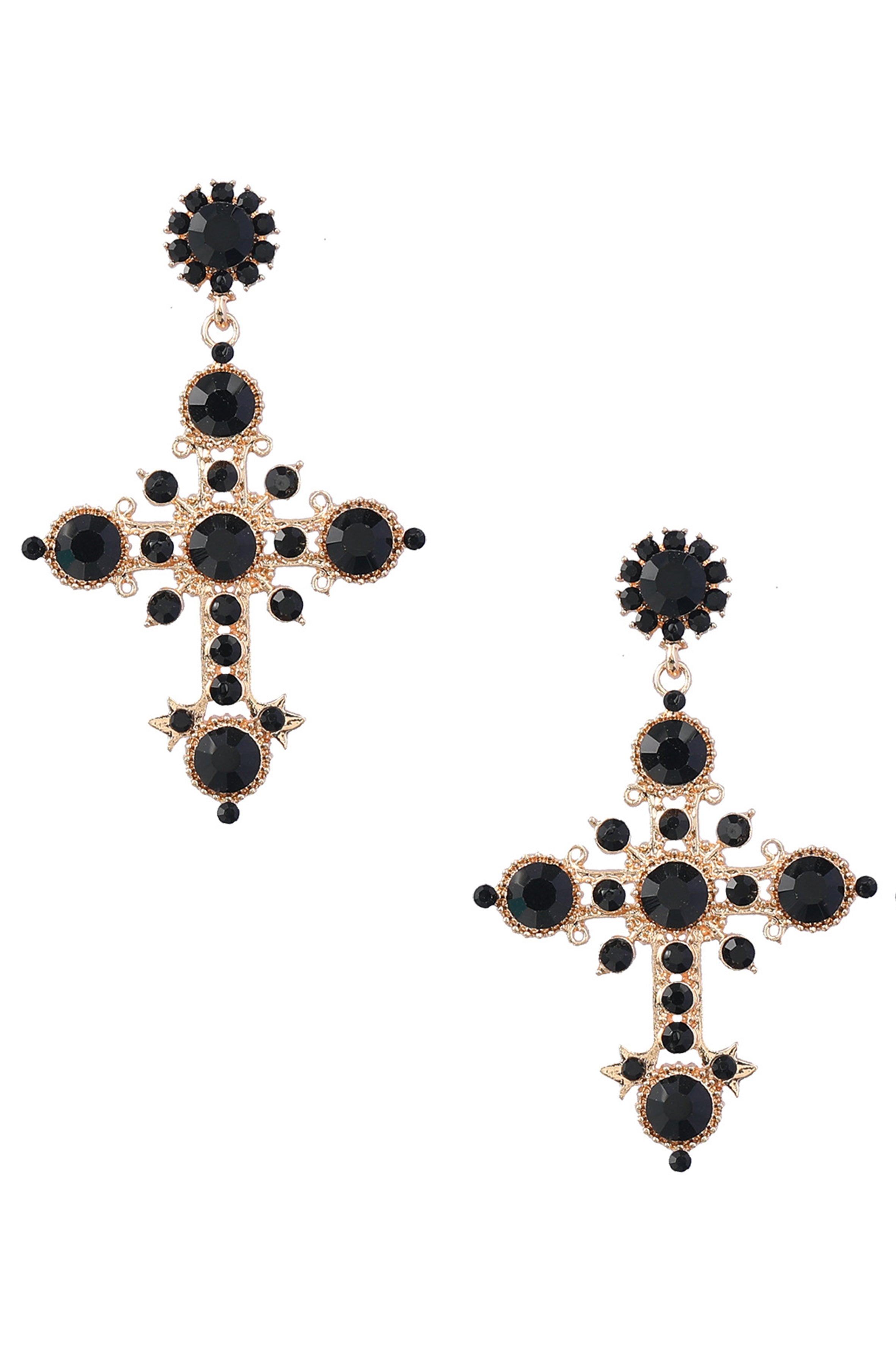 Cross Rhinestone Earrings E8219