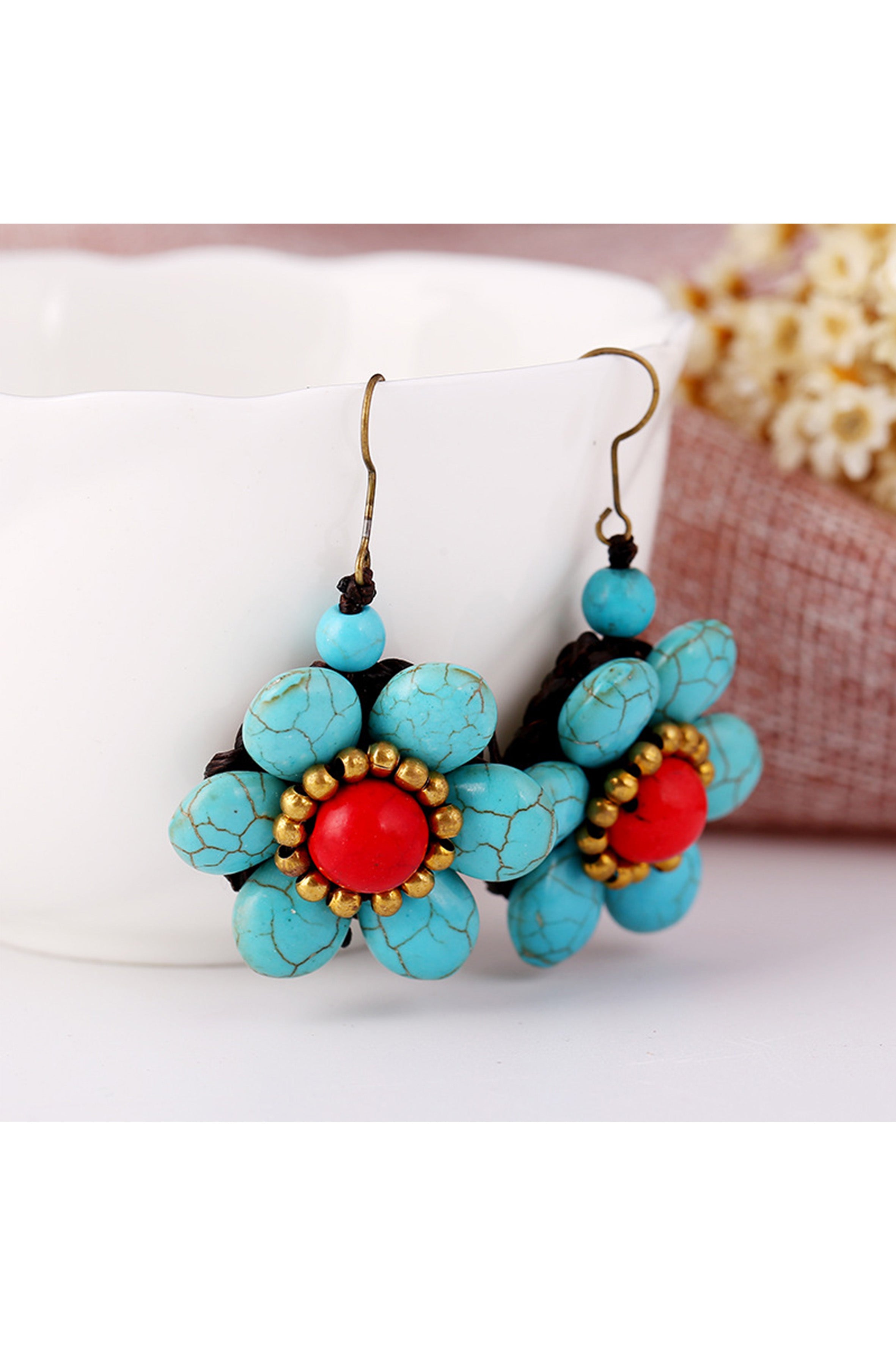 Floral Turquoise Earrings E8227