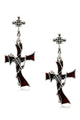 Skeleton Cross Alloy Earrings E8249