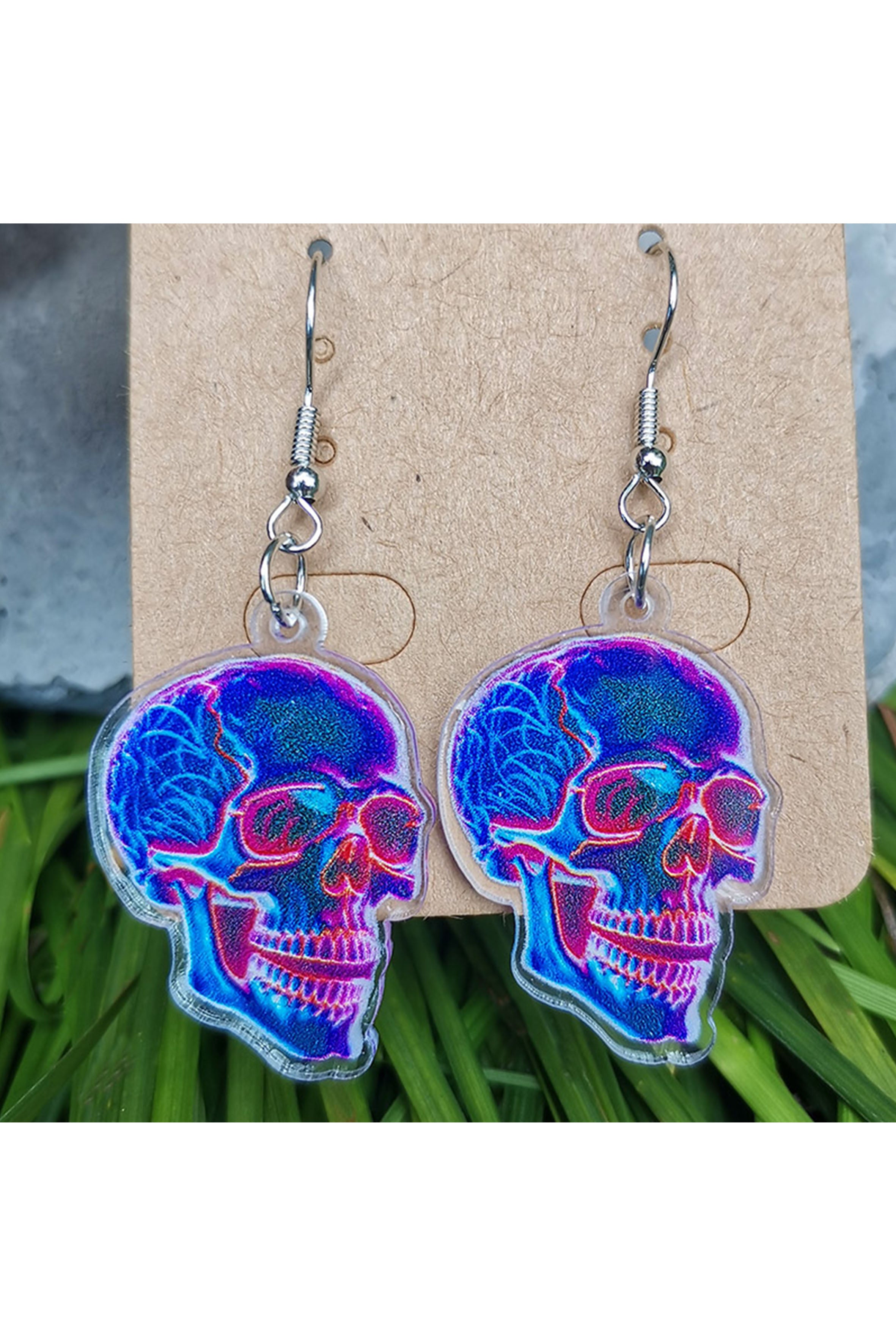 Skull Acrylic Earrings E8256