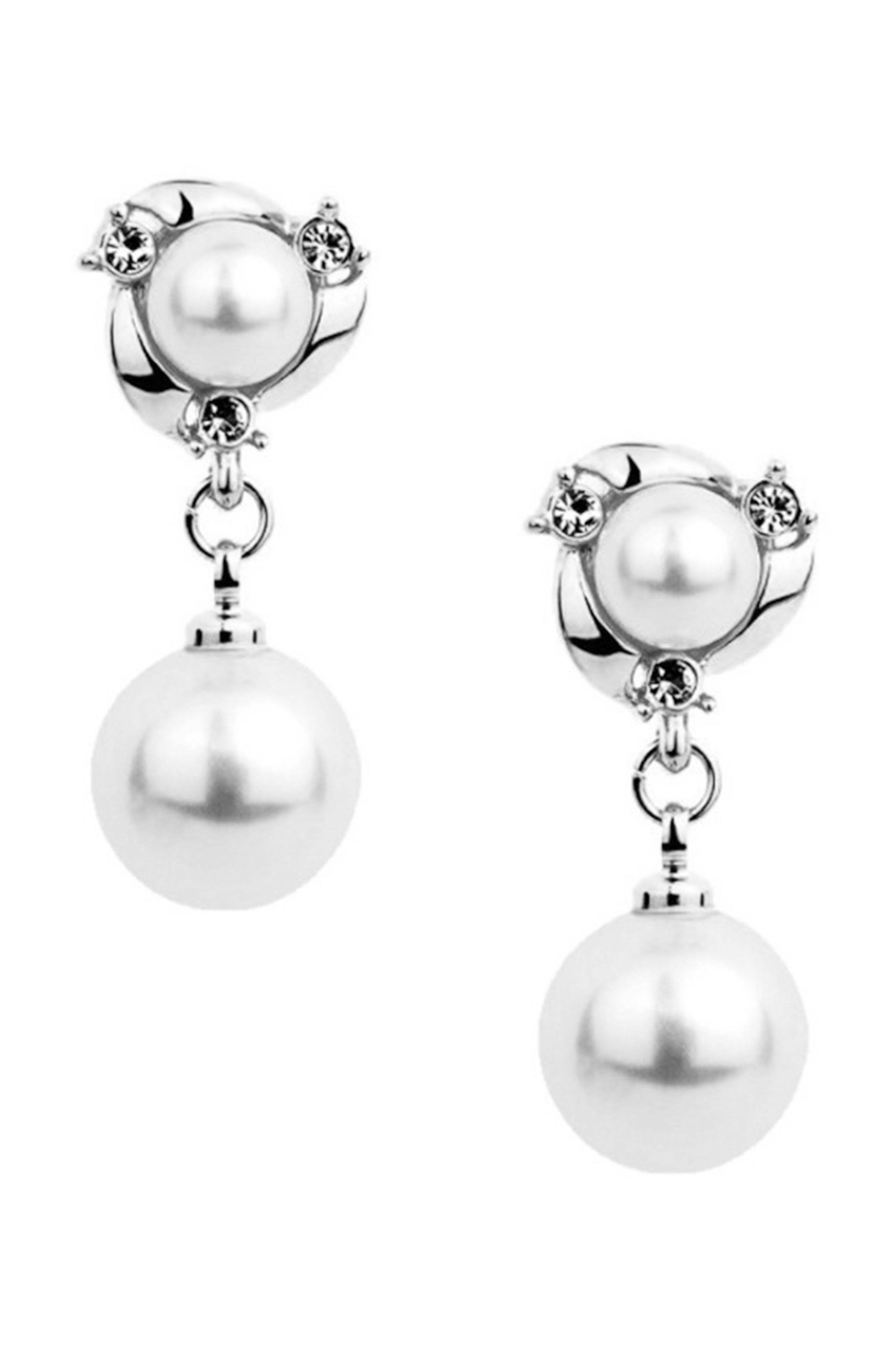 Pearl Alloy Clip On Earrings E8294