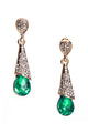 Teardrop Rhinestone Clip On Earrings E8295