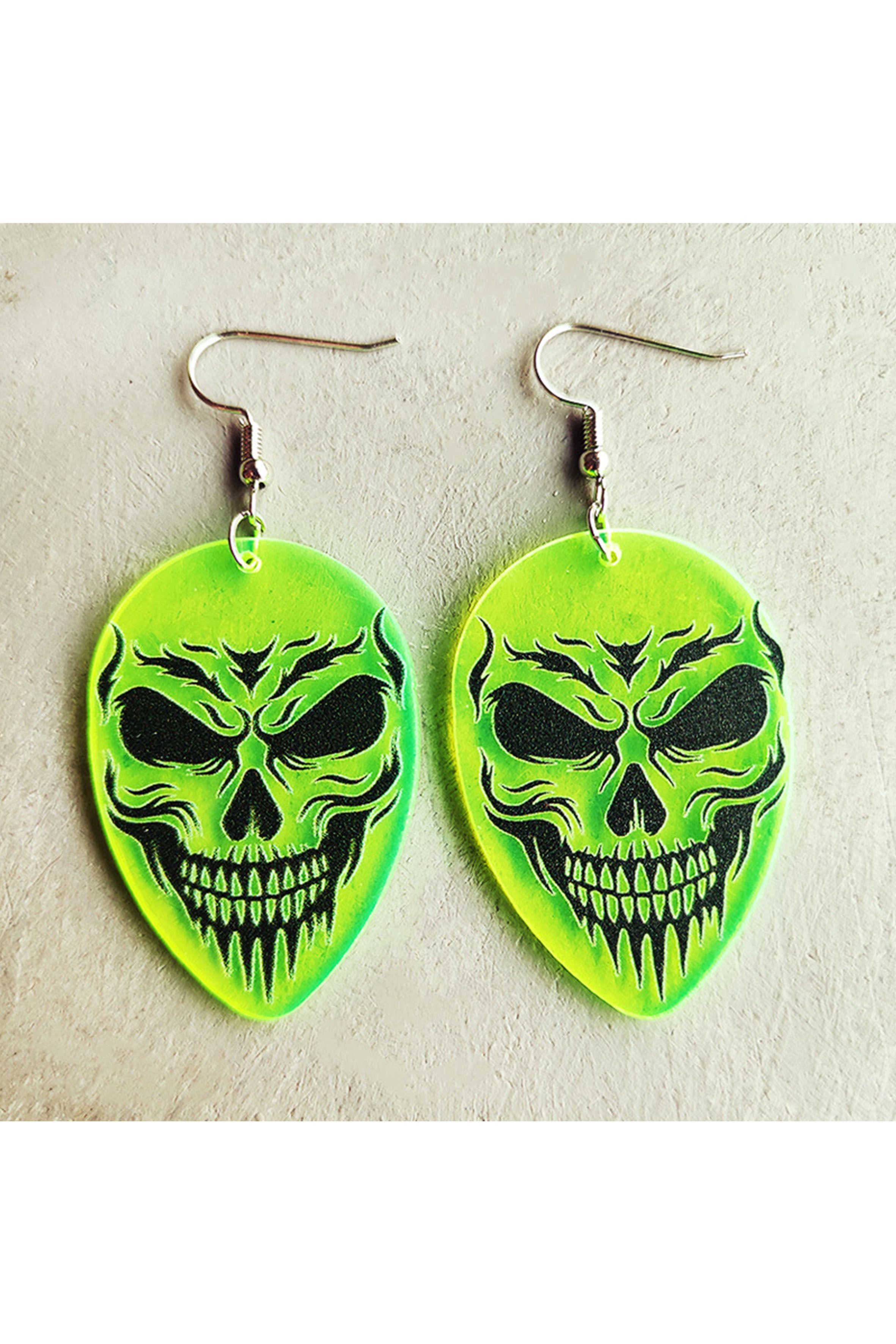 Alien Skull Acrylic Earrings E8305