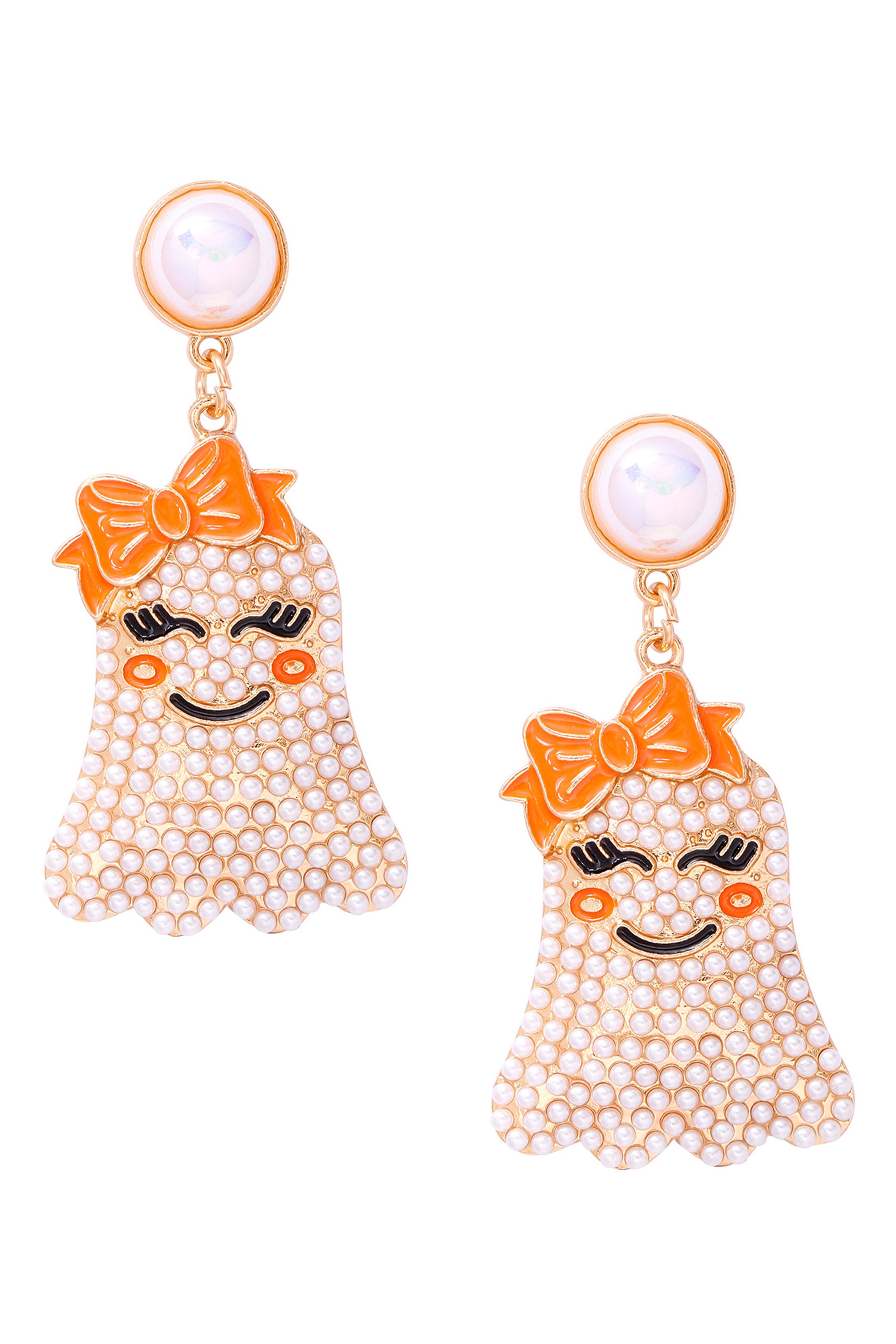 Ghost Bead Alloy Earrings E8329