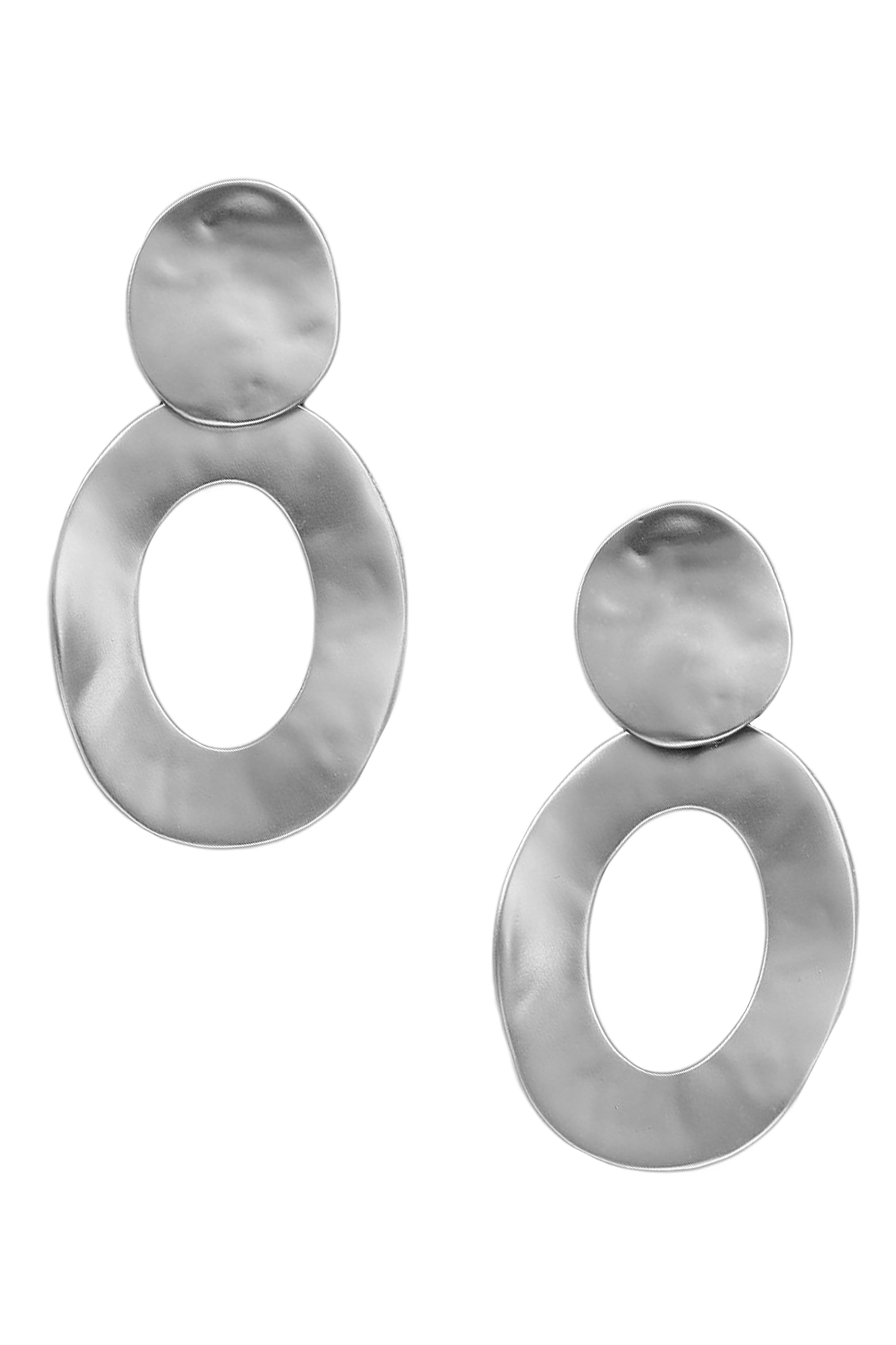 Pendientes de clip de aleación ovalada E8335