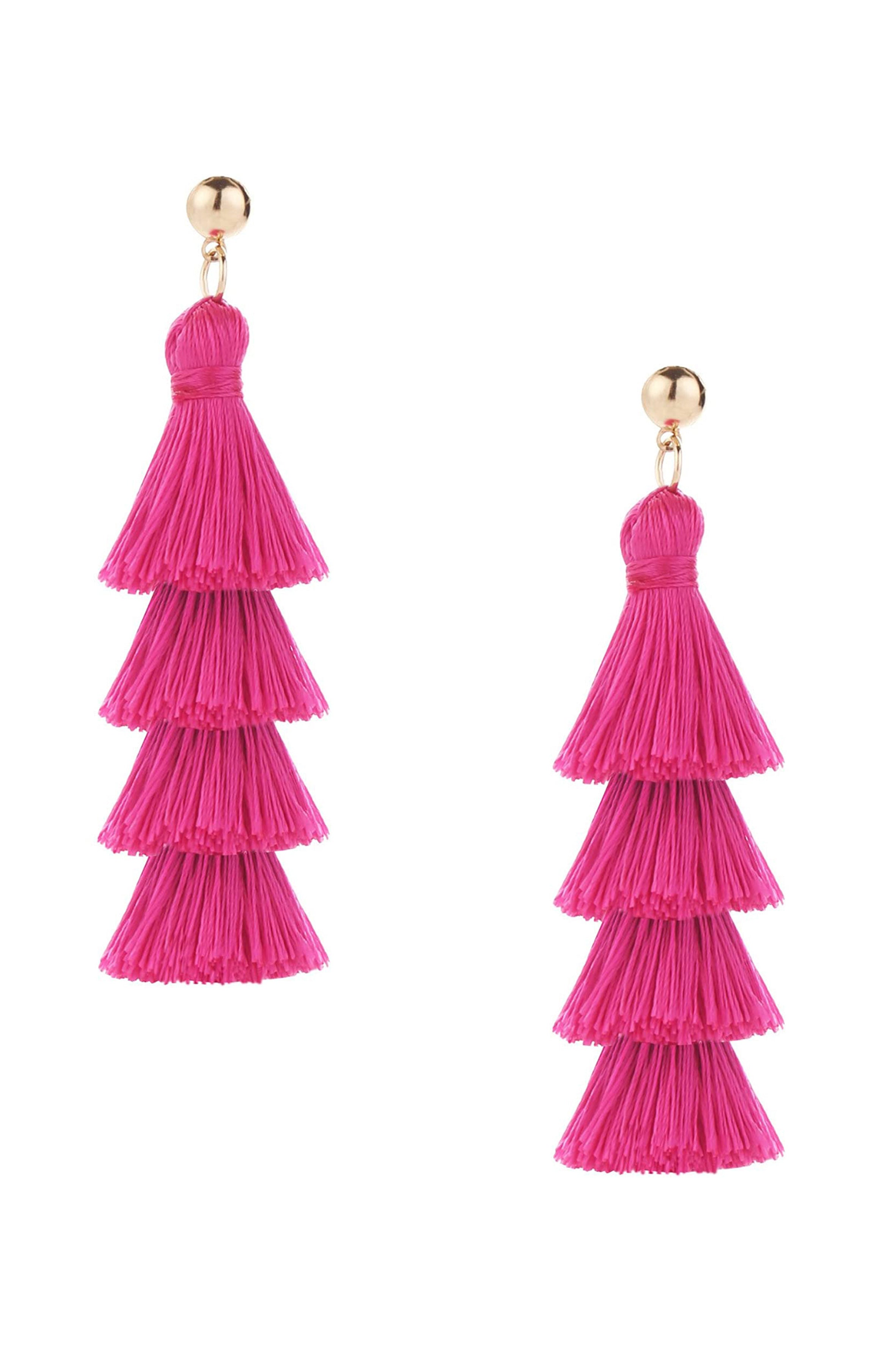 Pendientes de borlas rosas de Barbie E8379