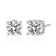 4MM Circle Cubic Zirconia Stud Earrings E8430