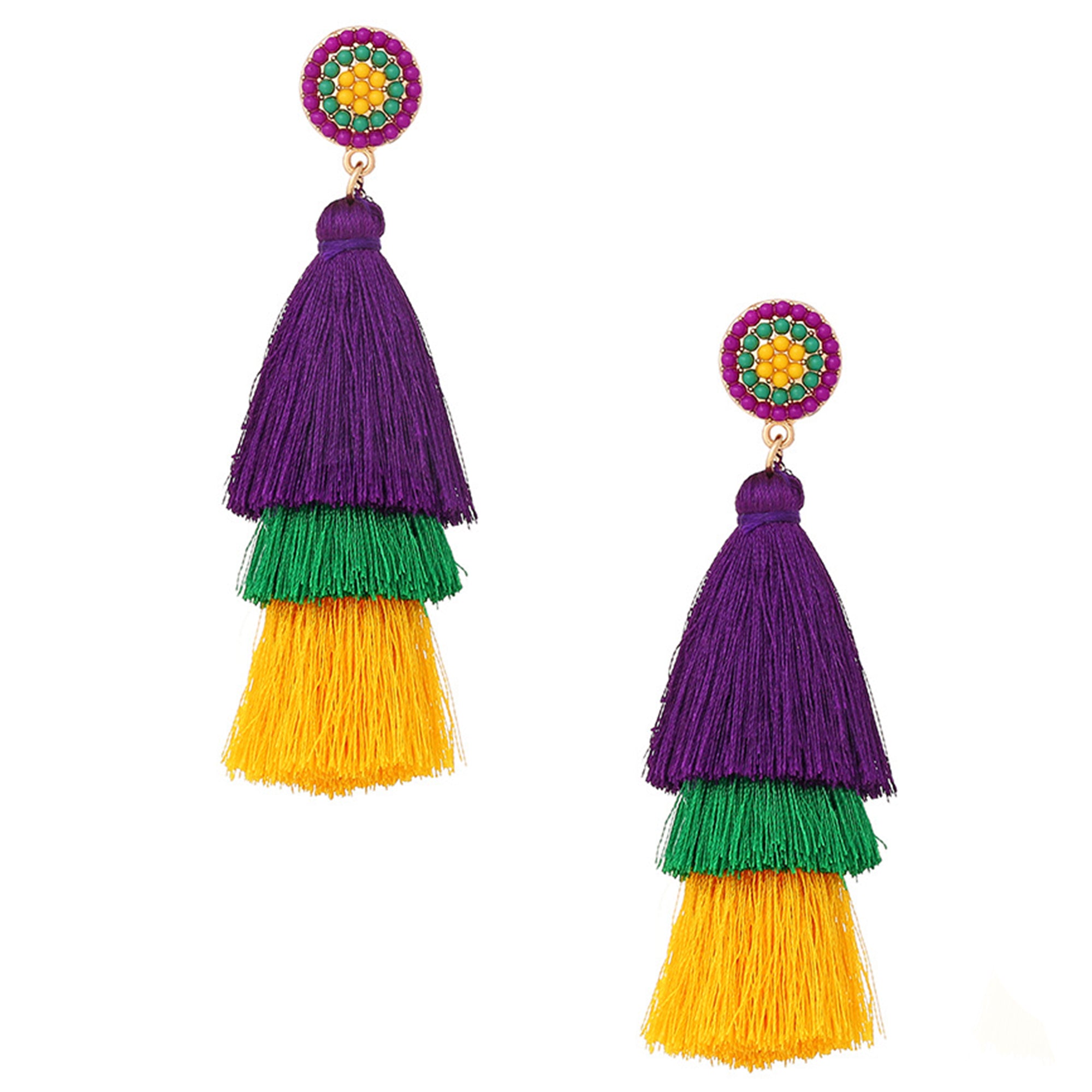 Mardi gras tassel earrings shop