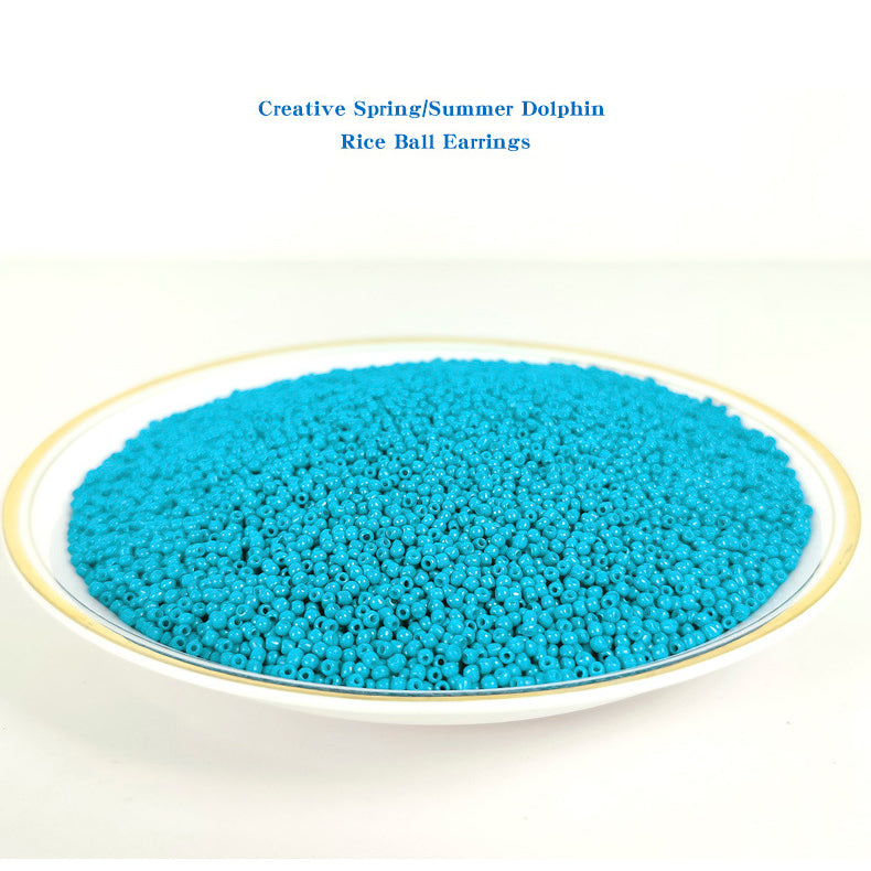 Blue Dolphin Seed Bead Earrings E8518 – Ole