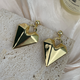 18K Gold Plated 3D Heart Earrings E8703