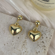 18K Gold Plated Small Heart Shape Earrings E8706
