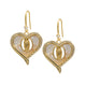 18K Gold Plated Heart Earrings E8708